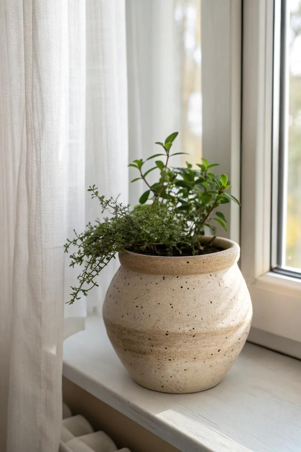 Embrace simplicity and craftsmanship with handmade clay pots for your plants. 🌿 Perfect for adding a personal touch to any windowsill!