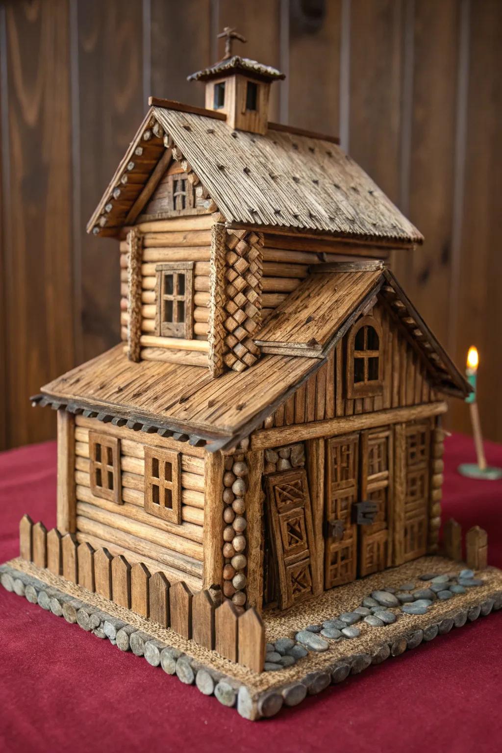 Craftsmanship at its finest: Discover the charm of miniature tobacco stick houses.