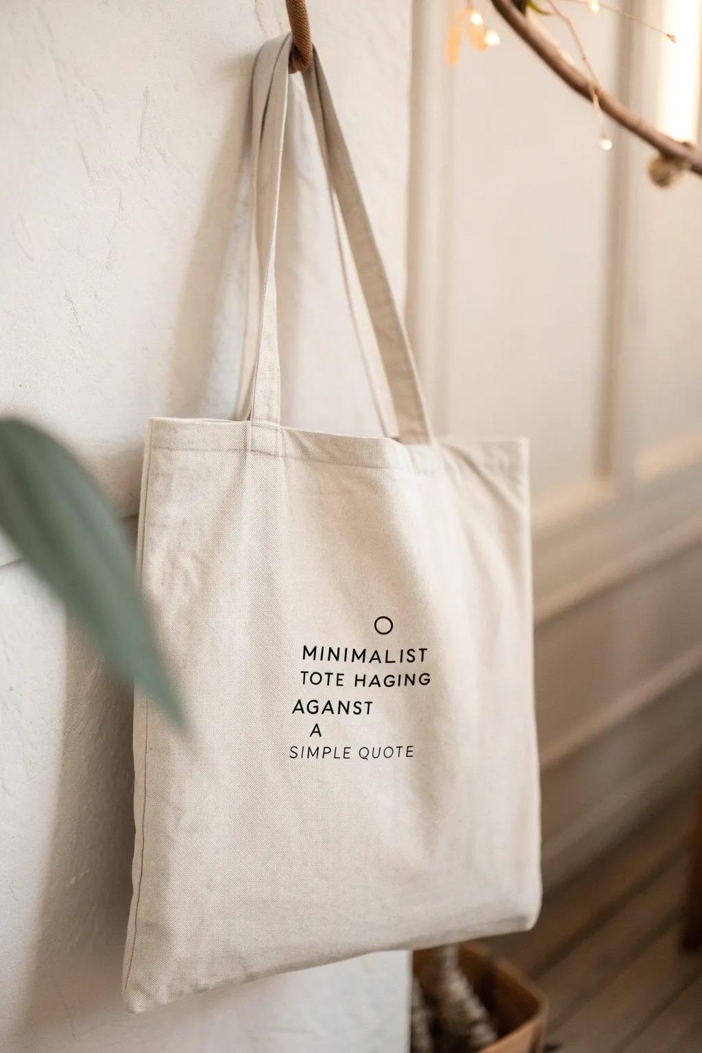 Elevate your day with a tote that speaks to your soul. Simple design, powerful message.