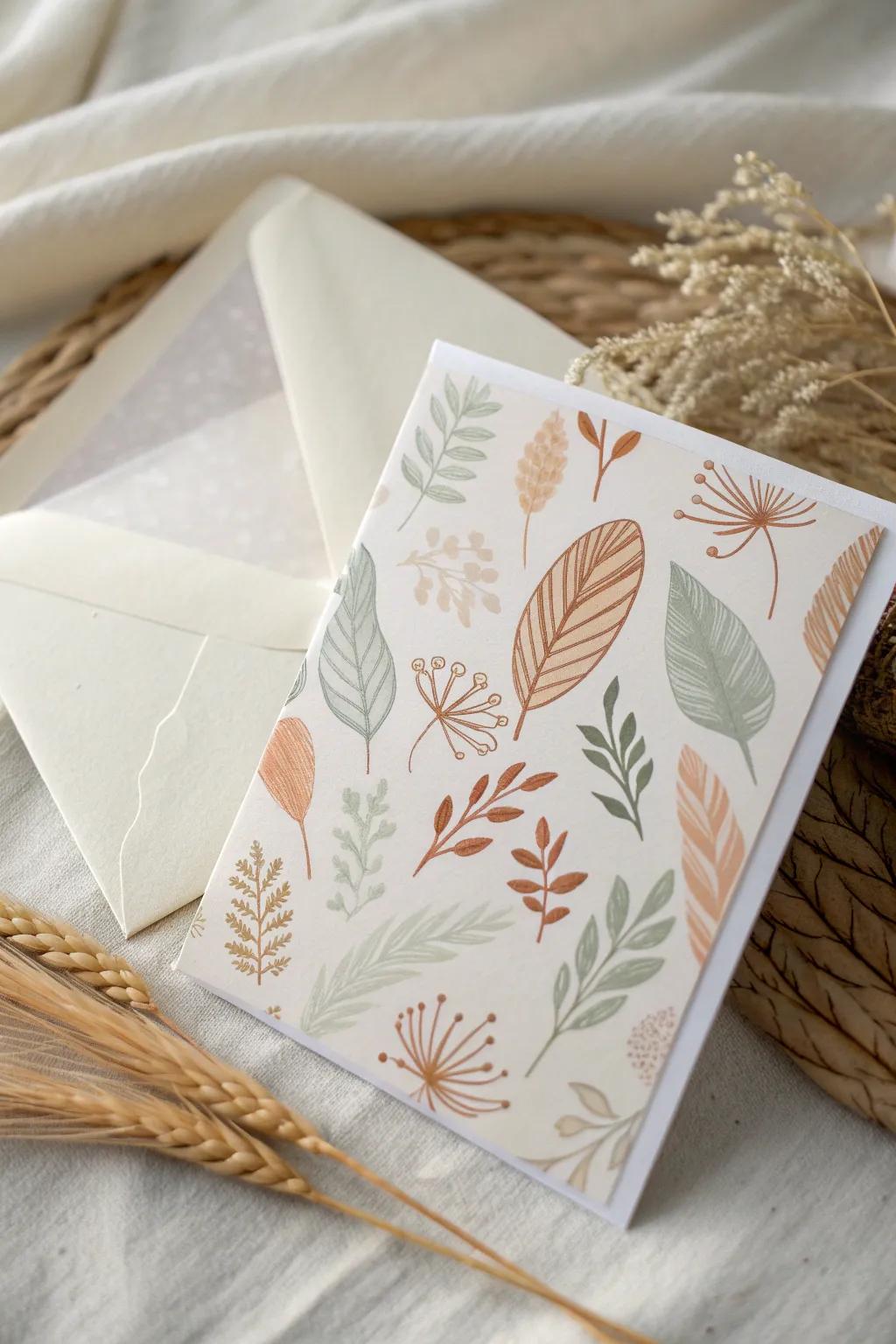 Elevate your card design with the enchanting allure of vellum overlays. Perfect for those who appreciate subtle elegance and artistic craftsmanship.