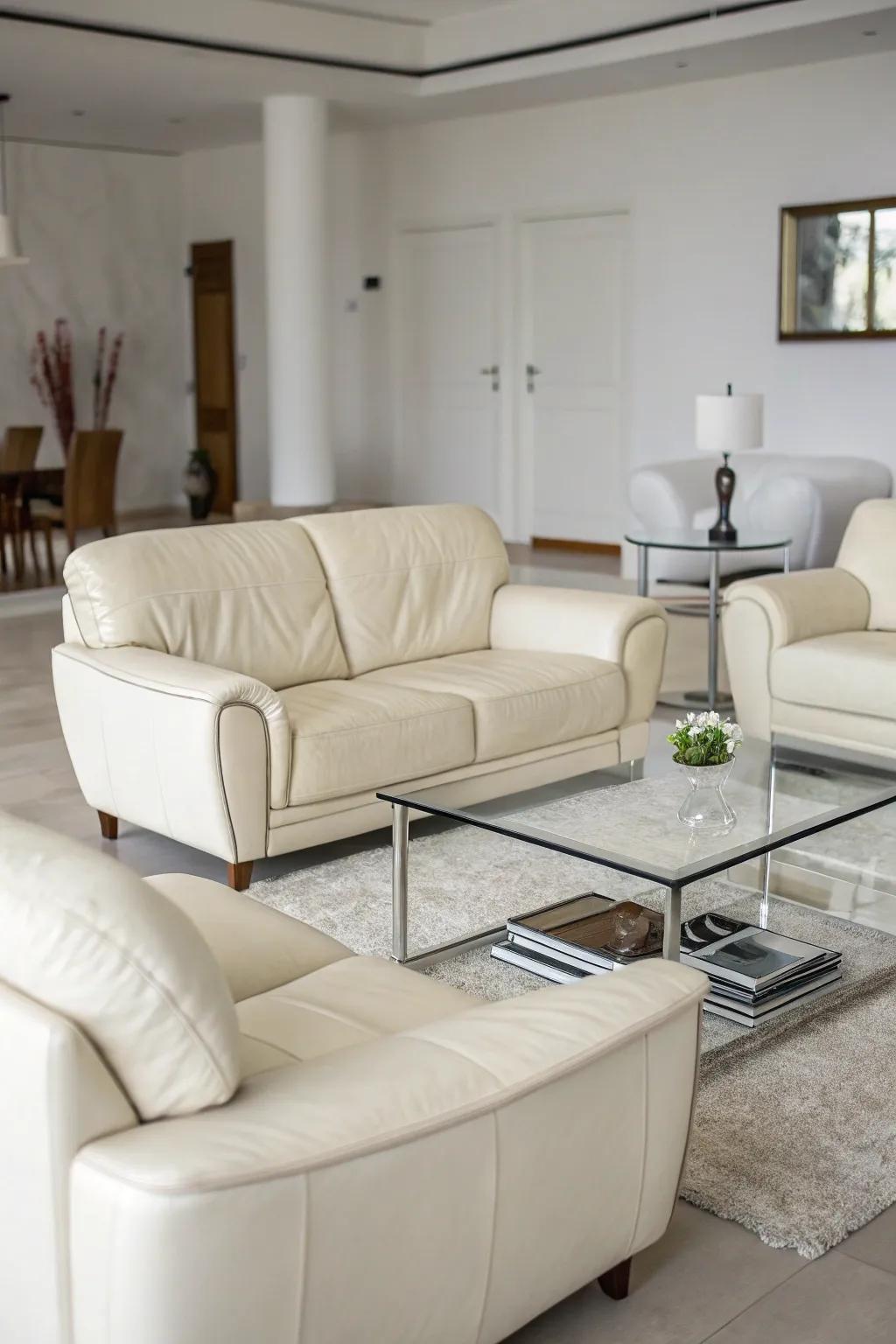 Simplicity meets elegance in a modern minimalist lounge.