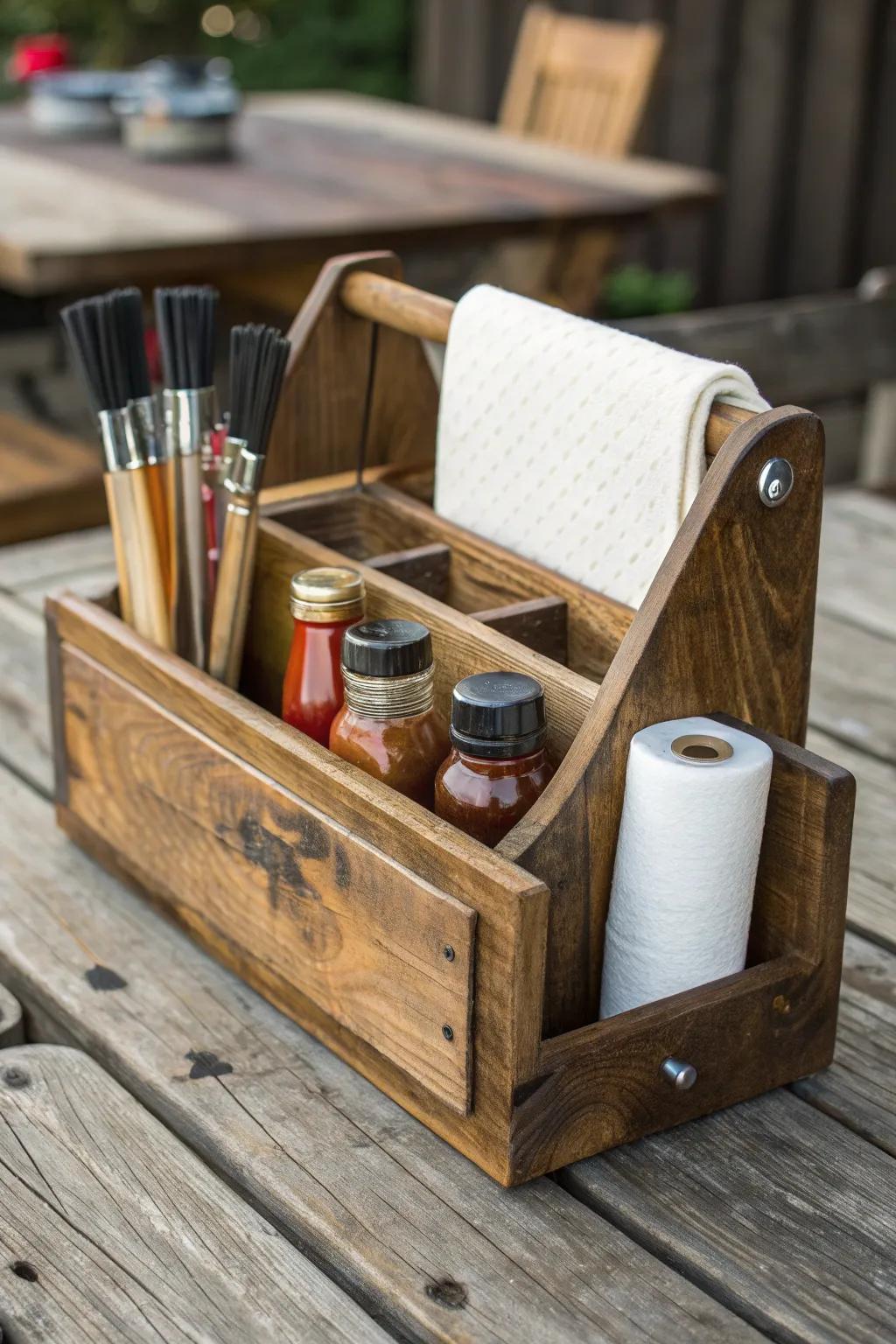 Upgrade your BBQ game with a handcrafted carrying caddy—where functionality meets craftsmanship.