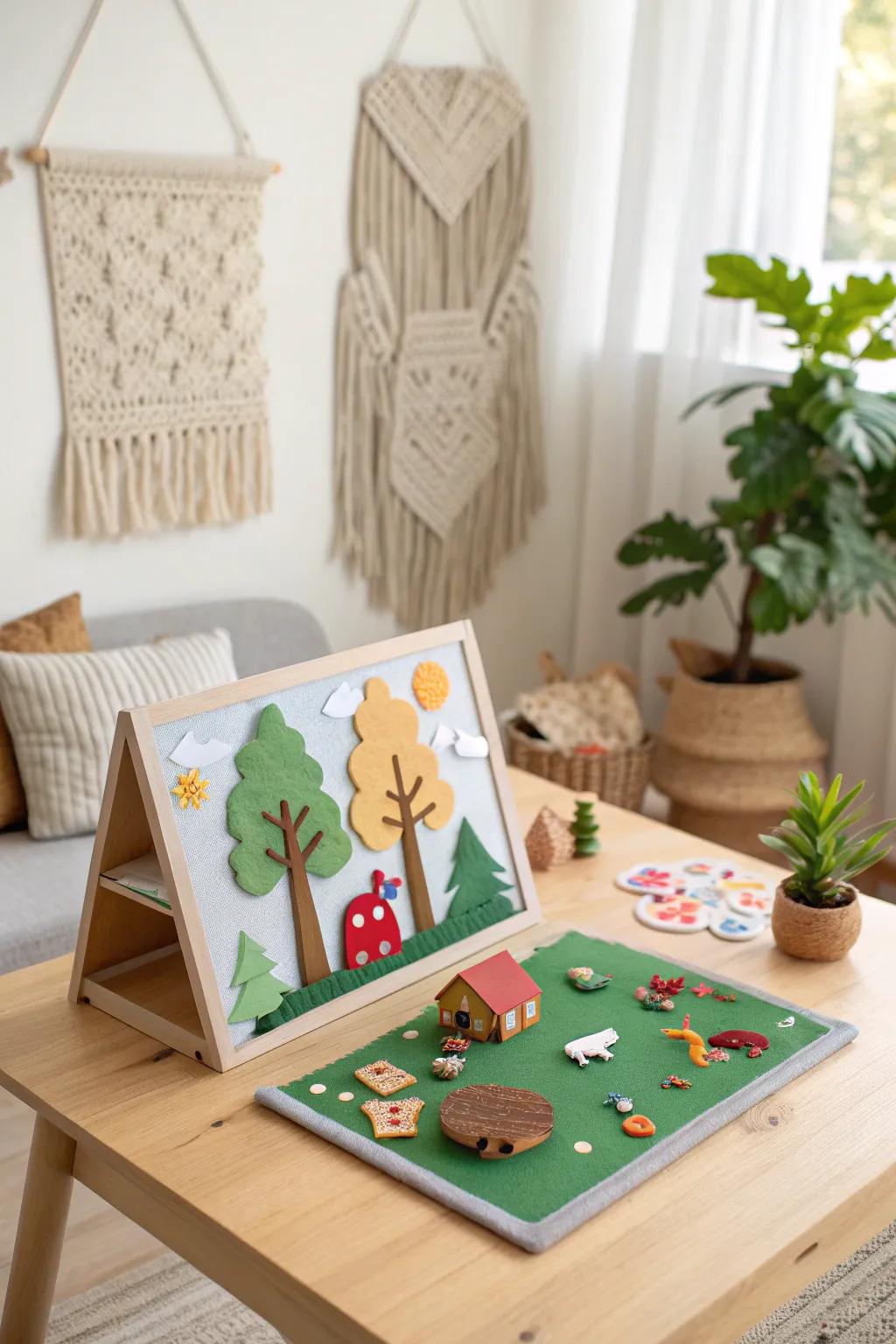 Spark your toddler's creativity with enchanting felt board stories! 🌿✨ #CraftingWithKids #ImaginativePlay