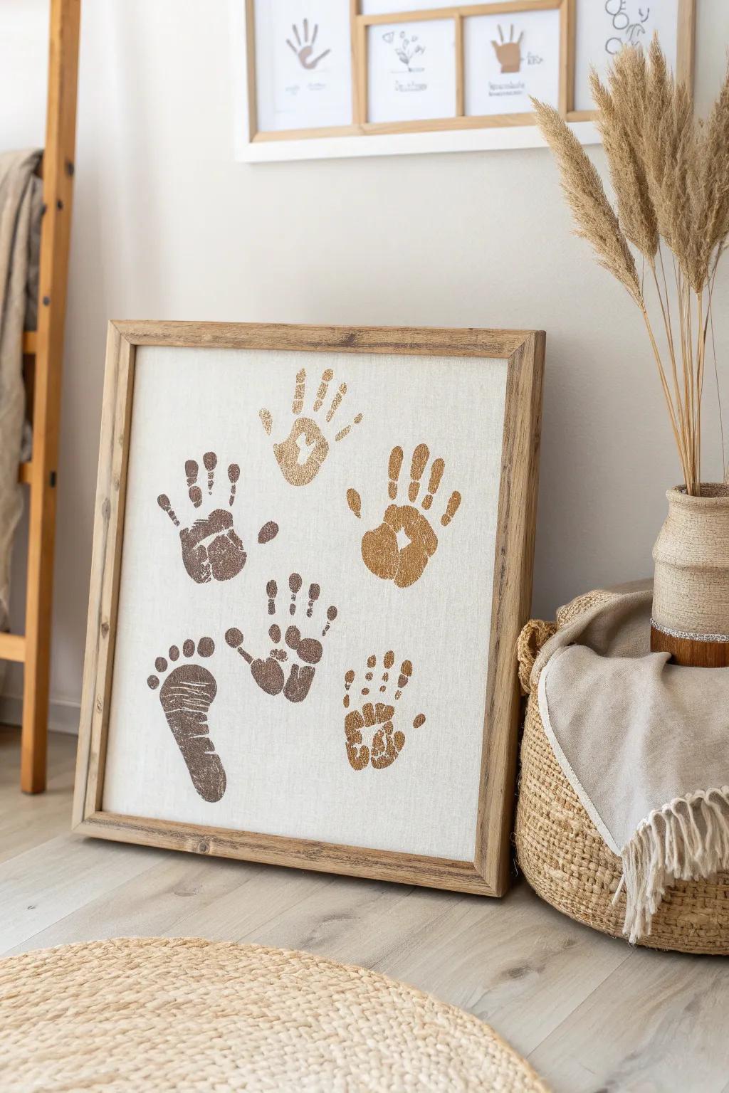 Craft your family's story with a touch of love and artistry. #FamilyFootprints #ScandiBohoCharm