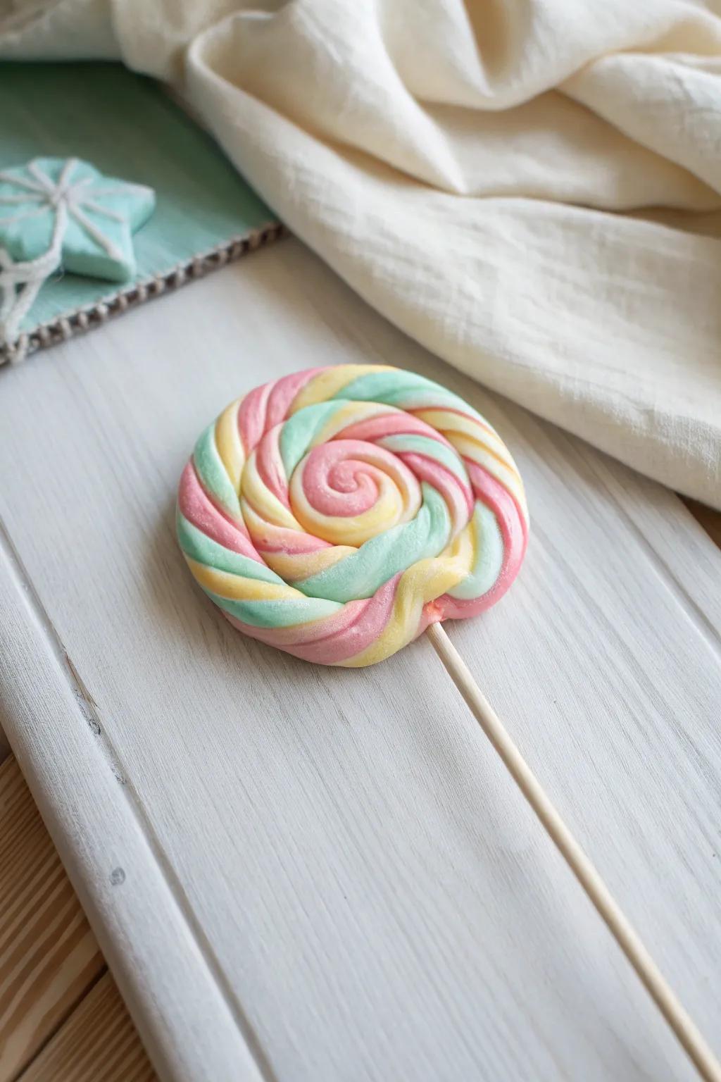 Crafted sweetness: A whimsical clay lollipop to brighten your day!