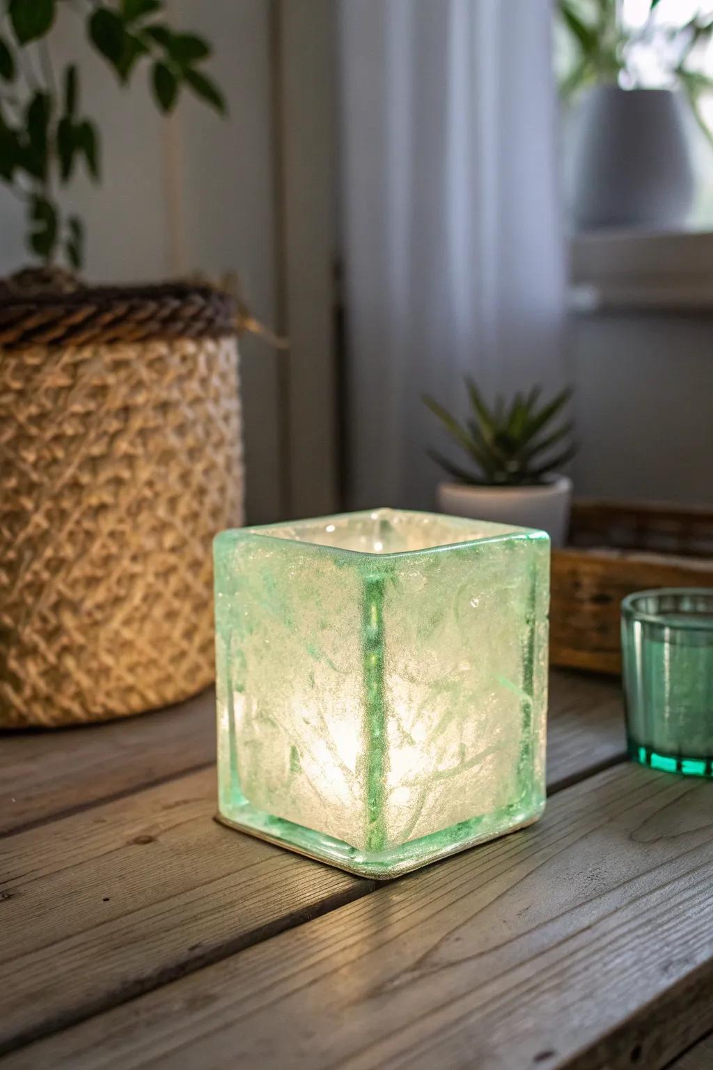 Illuminate your space with magical glow-in-the-dark glass blocks, perfect for adding a touch of surprise and artistry to your home decor.