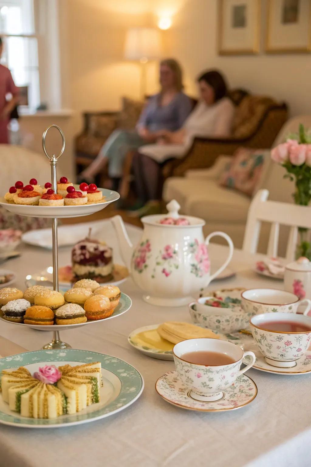 Indulge in an elegant afternoon with a classic tea party.