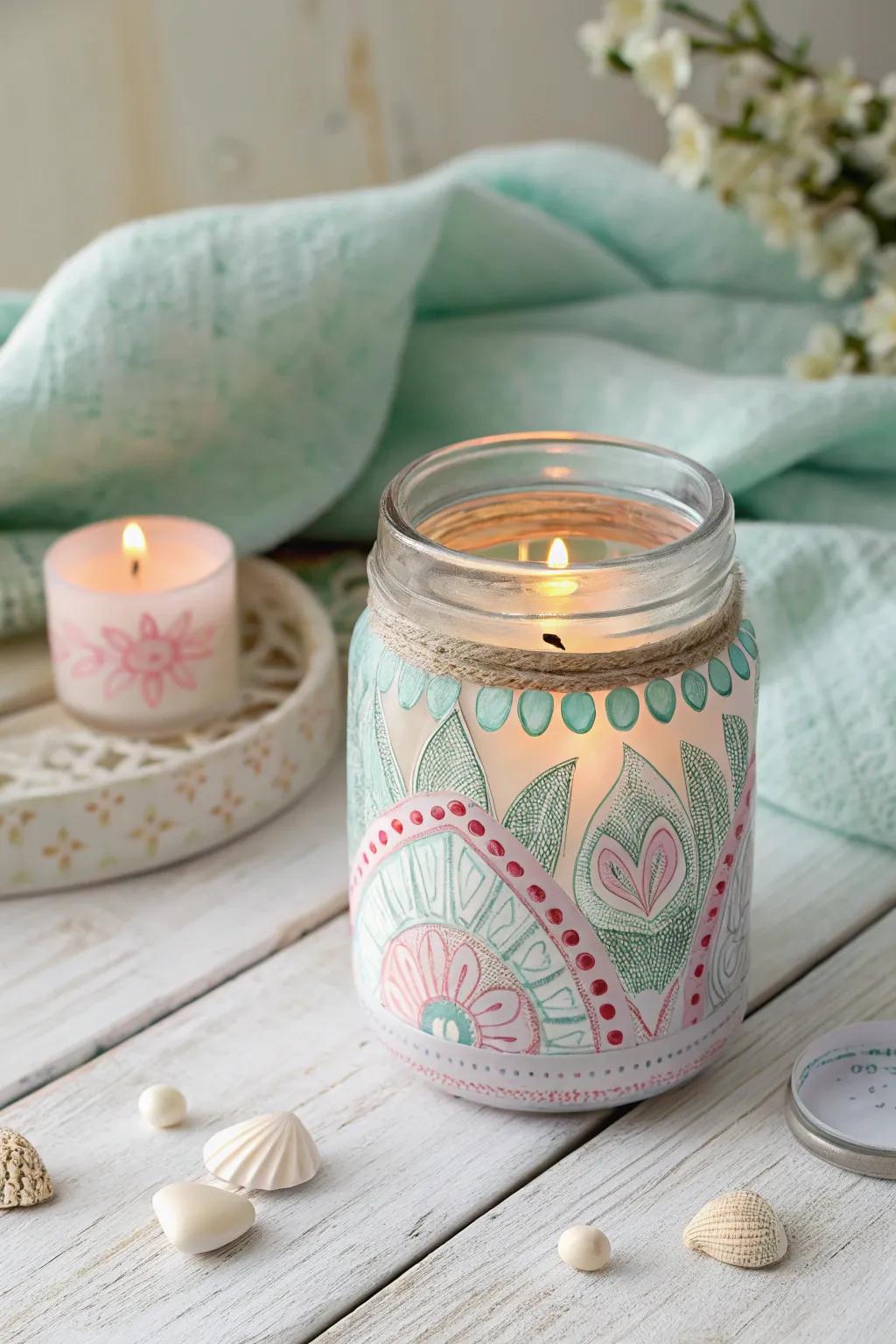 Illuminate your quince celebration with handcrafted charm: Vibrant candle holders that blend minimalist elegance and boho flair.