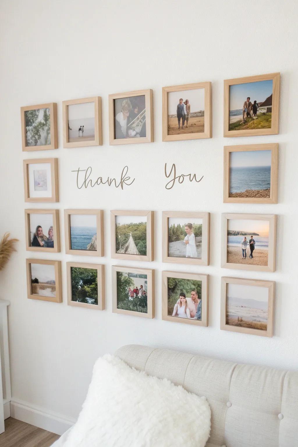 Capture gratitude and memories with this elegant, personalized photo collage.