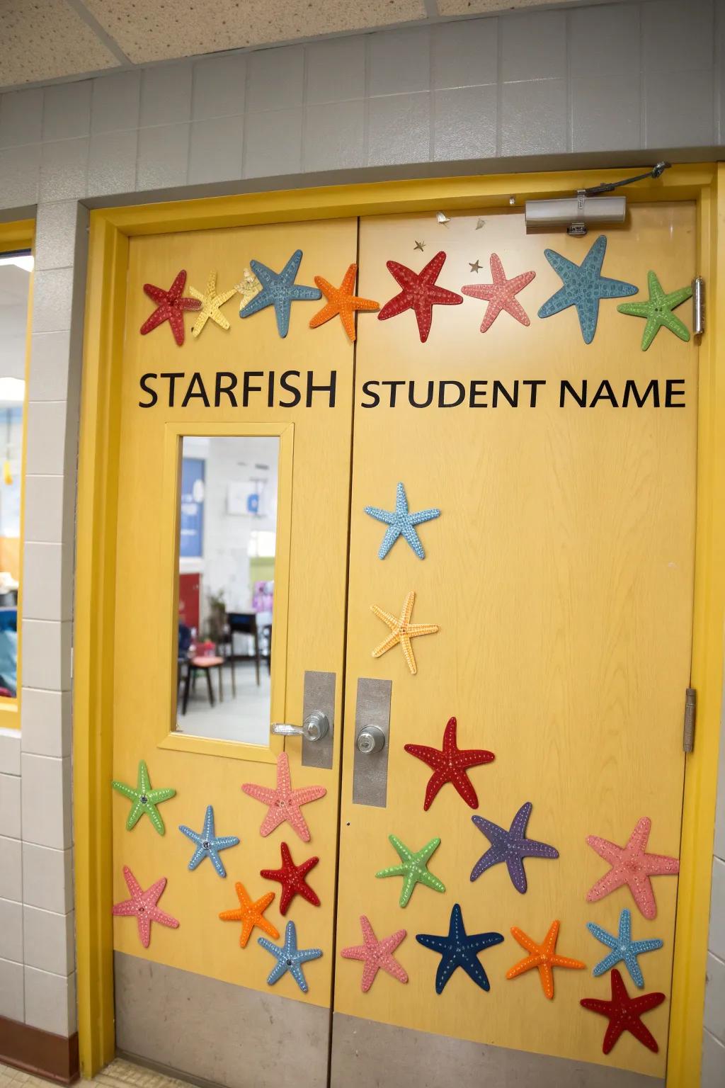A starfish welcome sets a positive tone for the classroom.