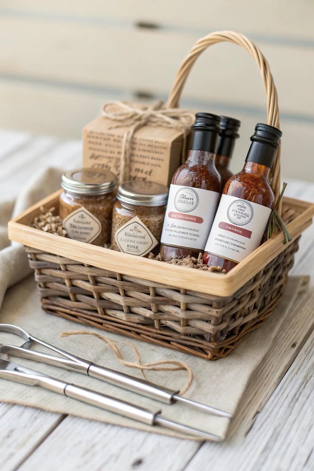 Elevate your BBQ game with our Grill Master's Delight basket - a perfect blend of simplicity and elegance for the ultimate 4th of July celebration!