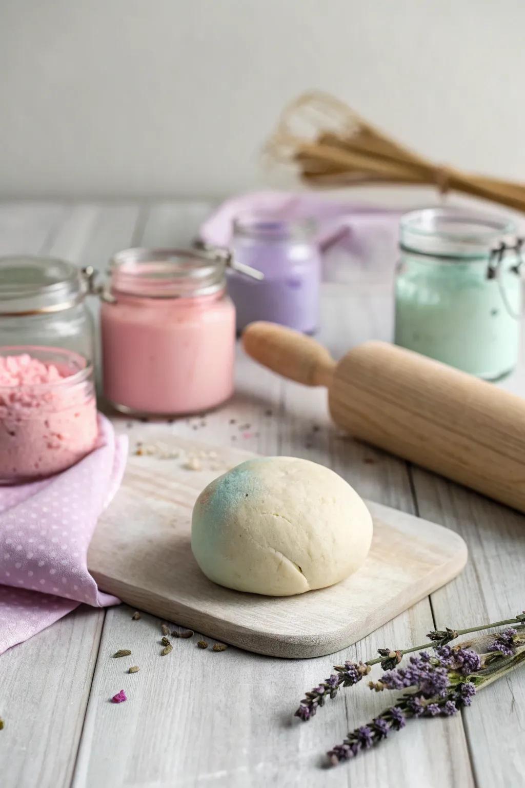 Craft your own rainbow with simple homemade playdough - a delightful blend of creativity and simplicity.