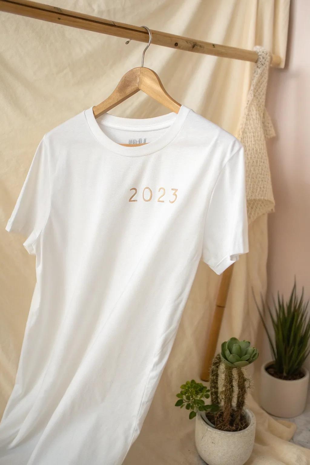 Celebrate the memories in style with a touch of nostalgia: your event year delicately embroidered.