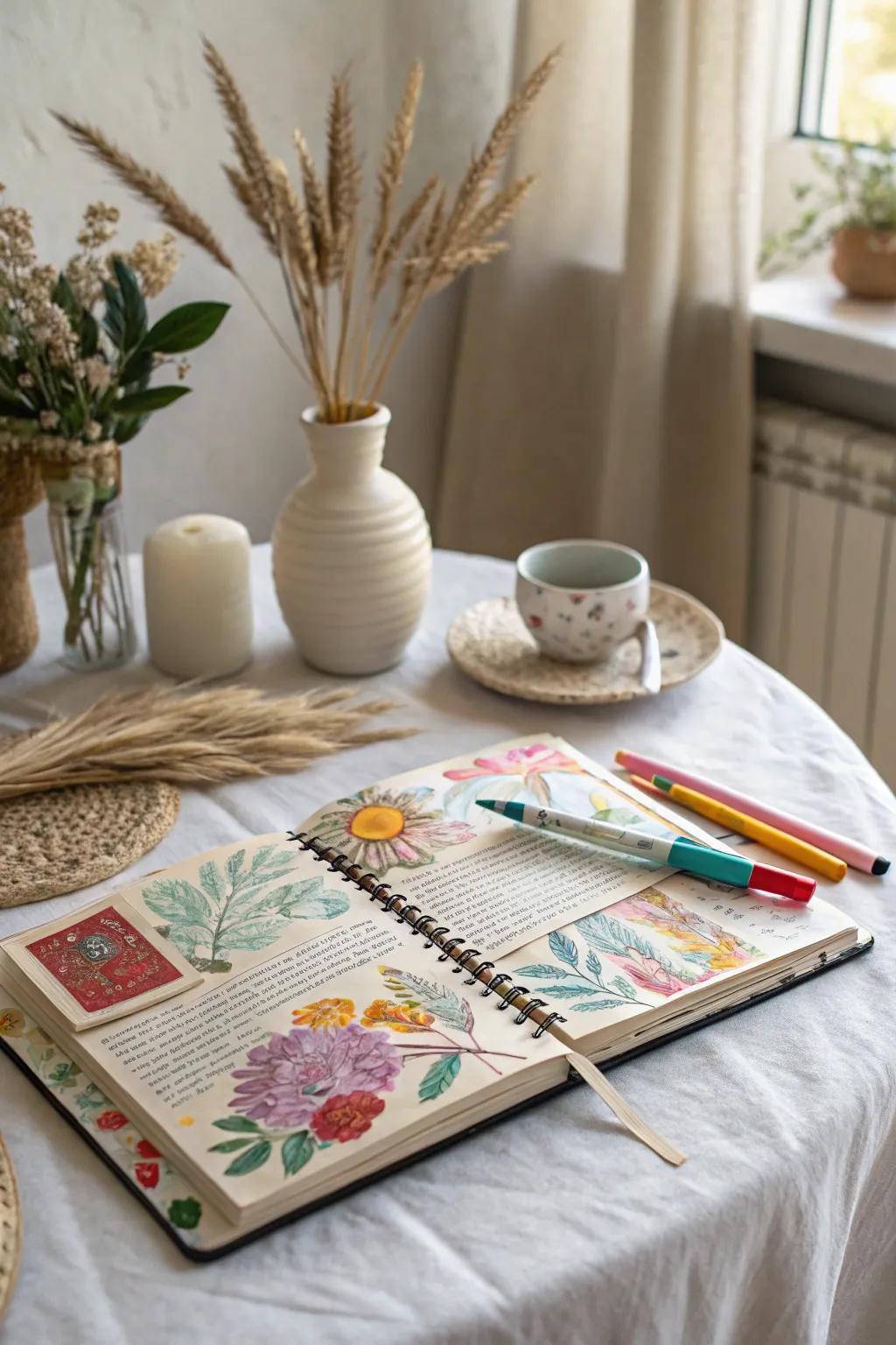 Discover the magic of mixed media in your art journal—where simplicity meets creativity.