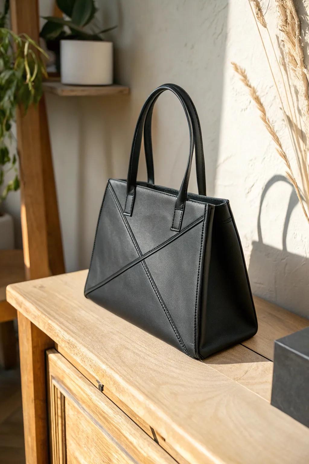 Embrace simplicity with this effortlessly chic minimalist monochrome bag.