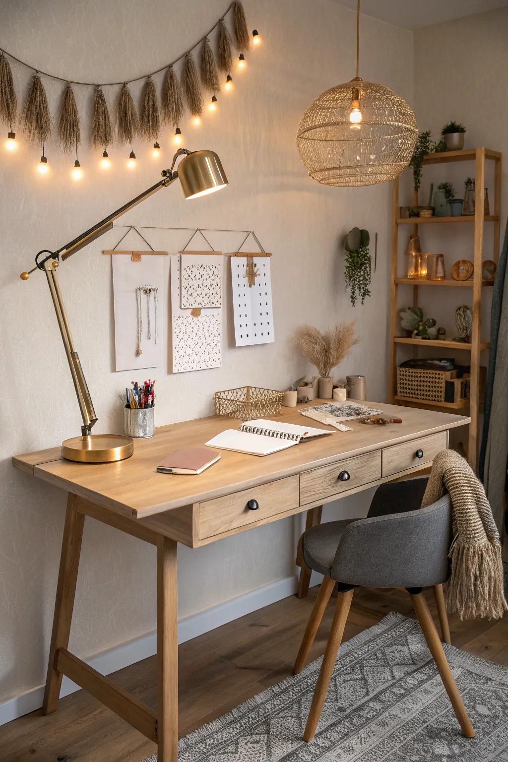 Brighten up your creative space with layered lighting that inspires and elevates your crafting experience.