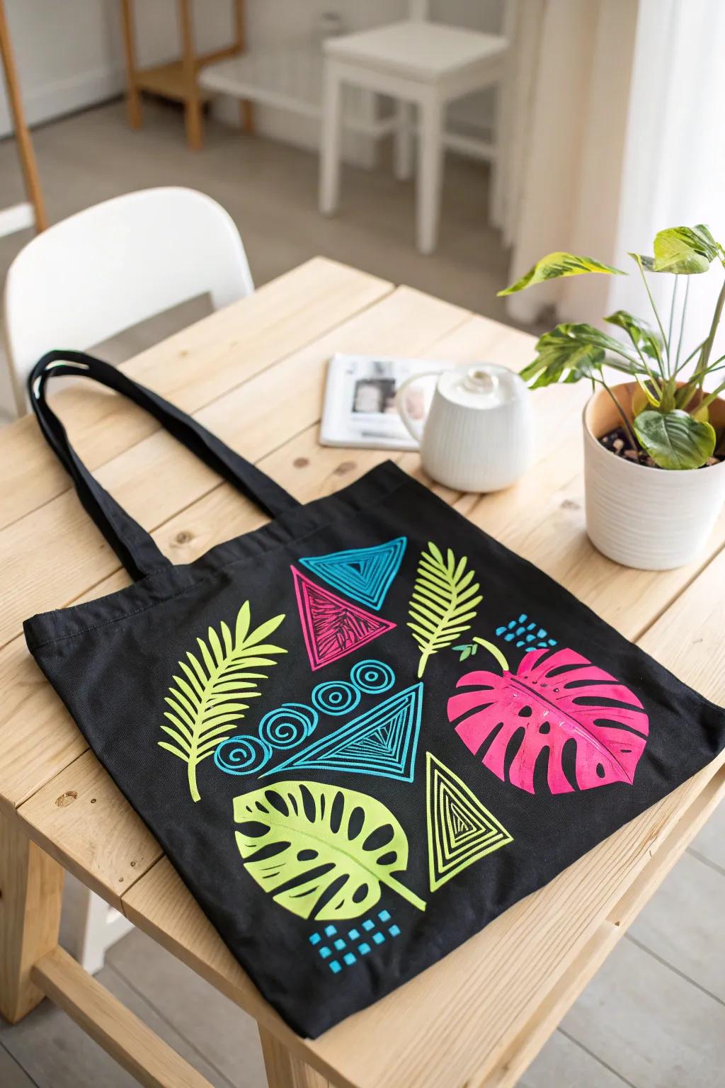 Transform your tote into a masterpiece with bold abstract pop art designs!