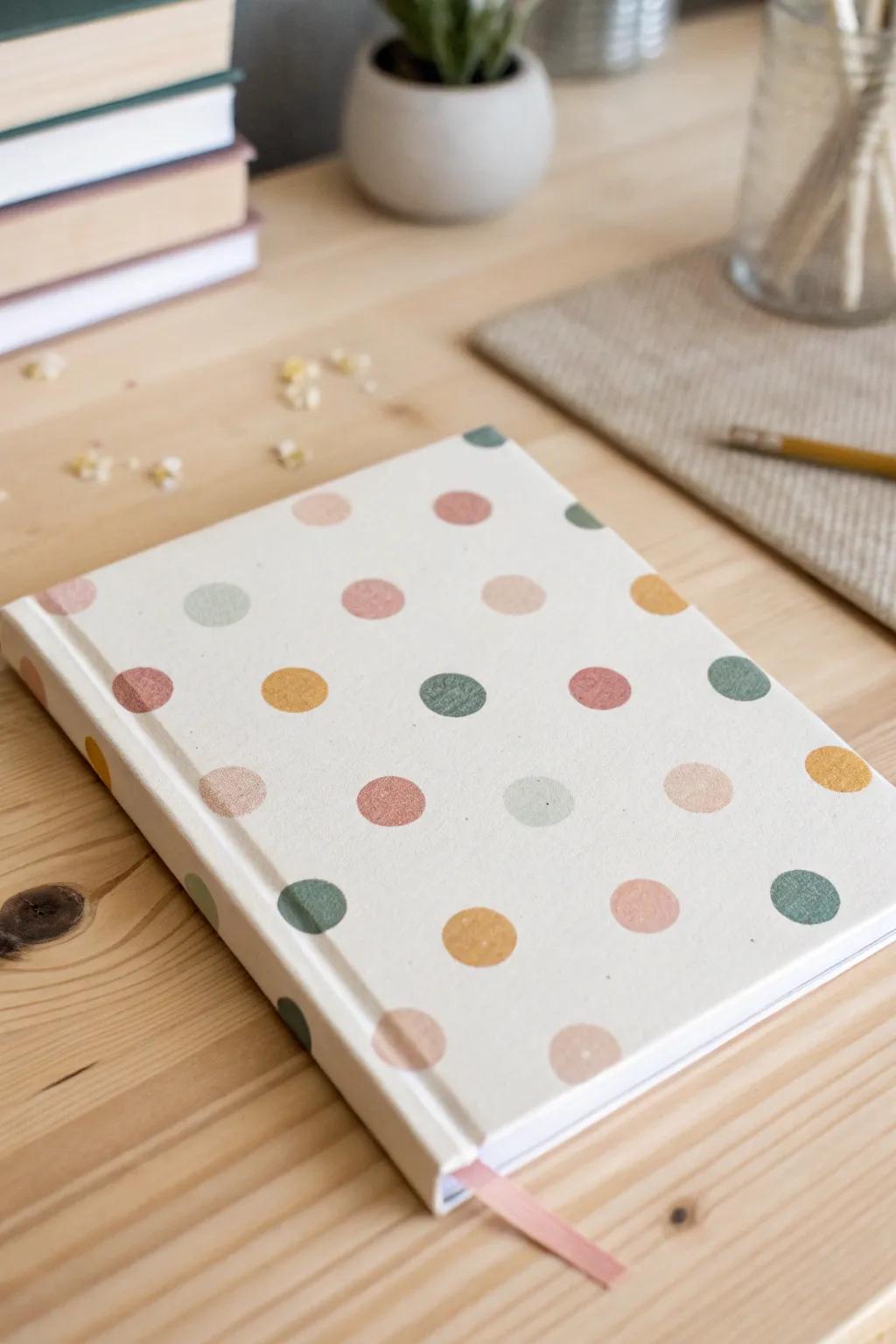 Elevate your school supplies with a touch of handmade charm - polka dots that pop with pastel perfection!