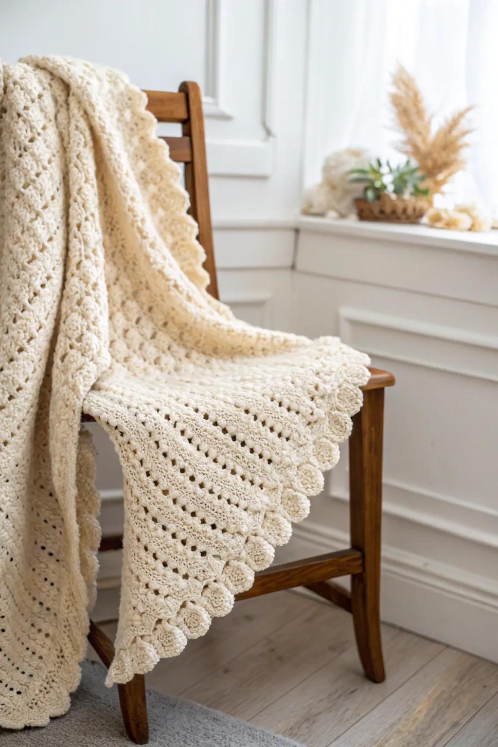 Add a touch of vintage flair to your modern crochet with this stunning shell stitch edging.