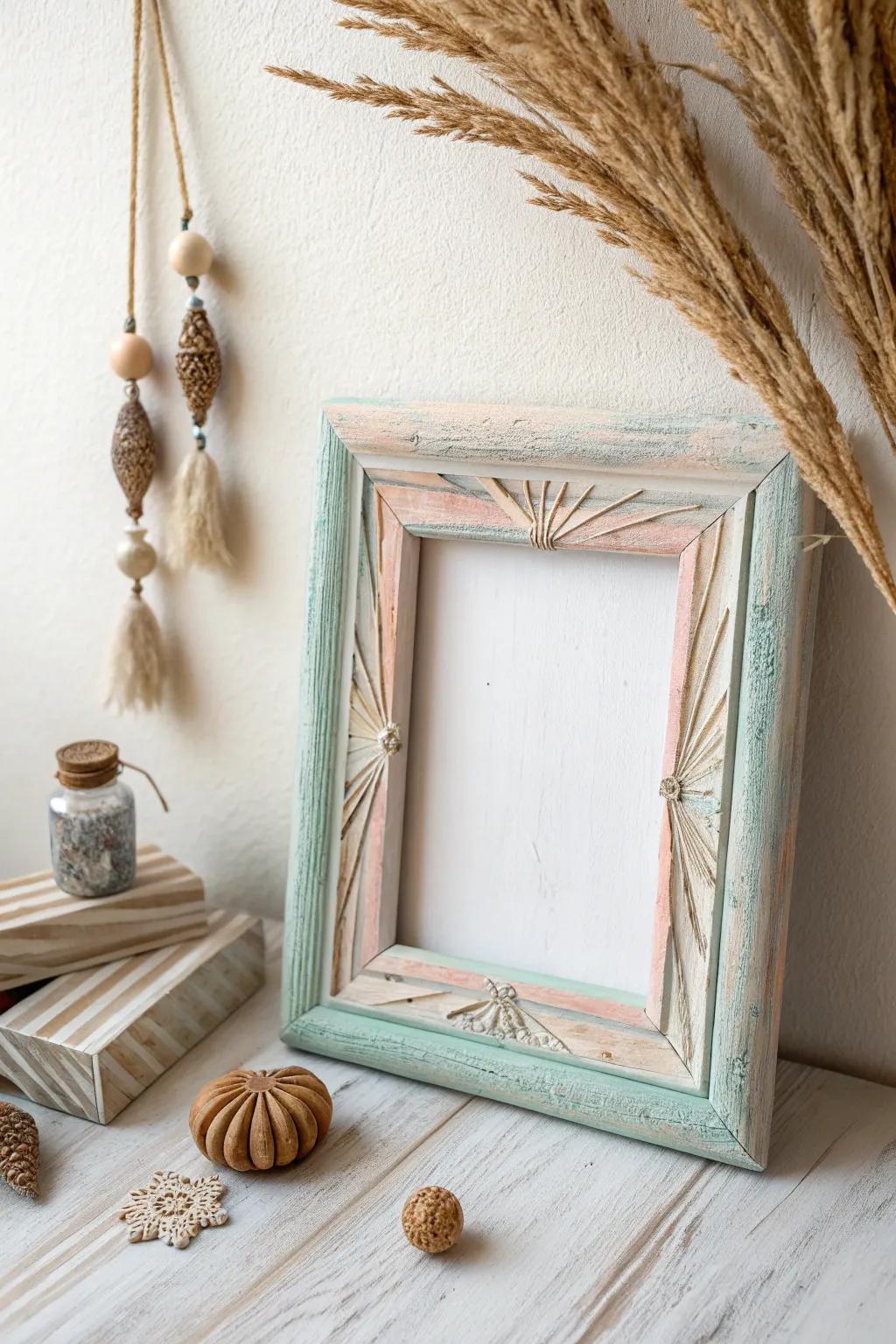 Revitalize your space with charming chalk-painted frames—where minimalist elegance meets boho flair.