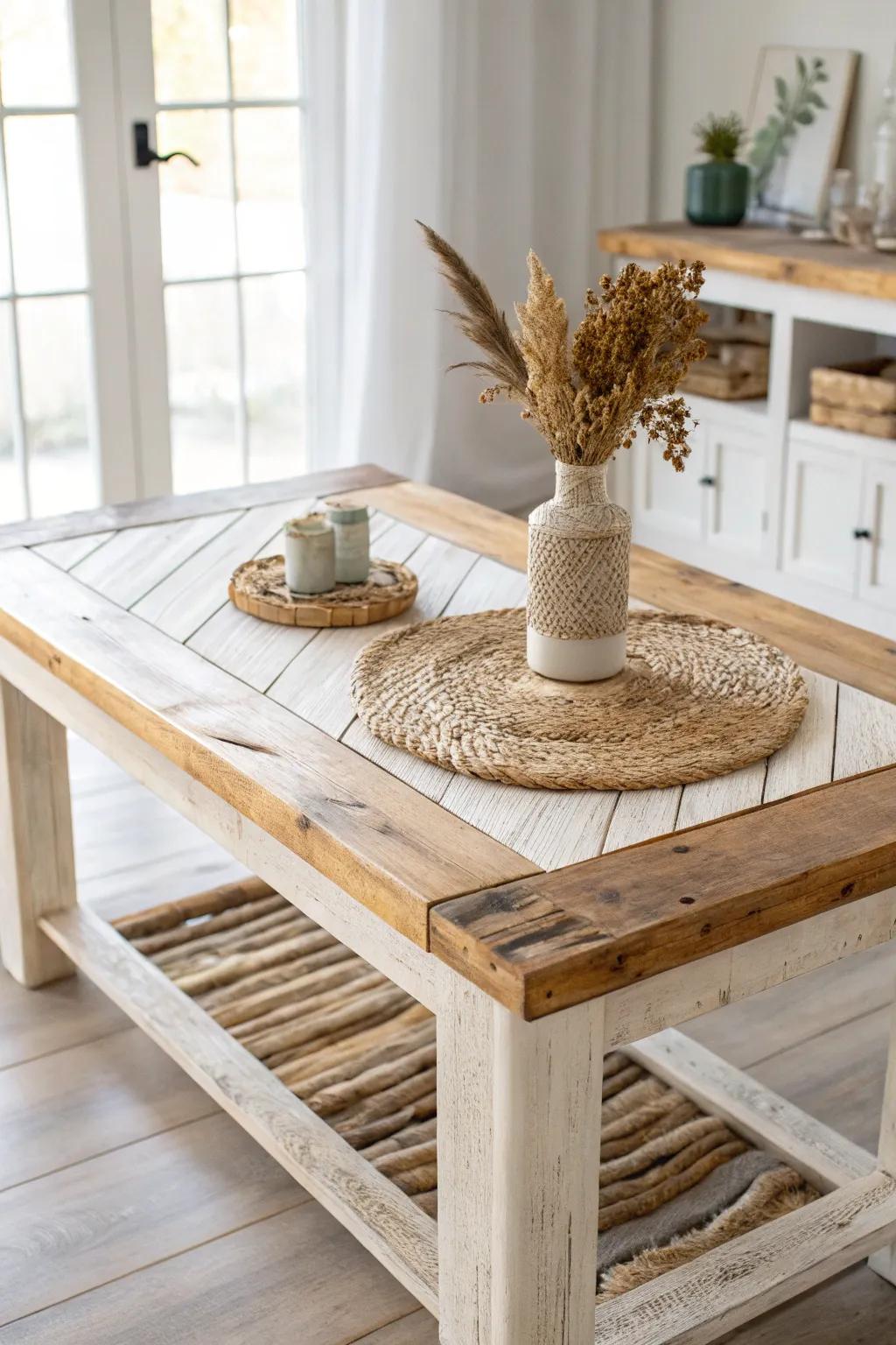 Transform your space with the rustic charm of a DIY pallet wood tabletop—where simplicity meets elegance.