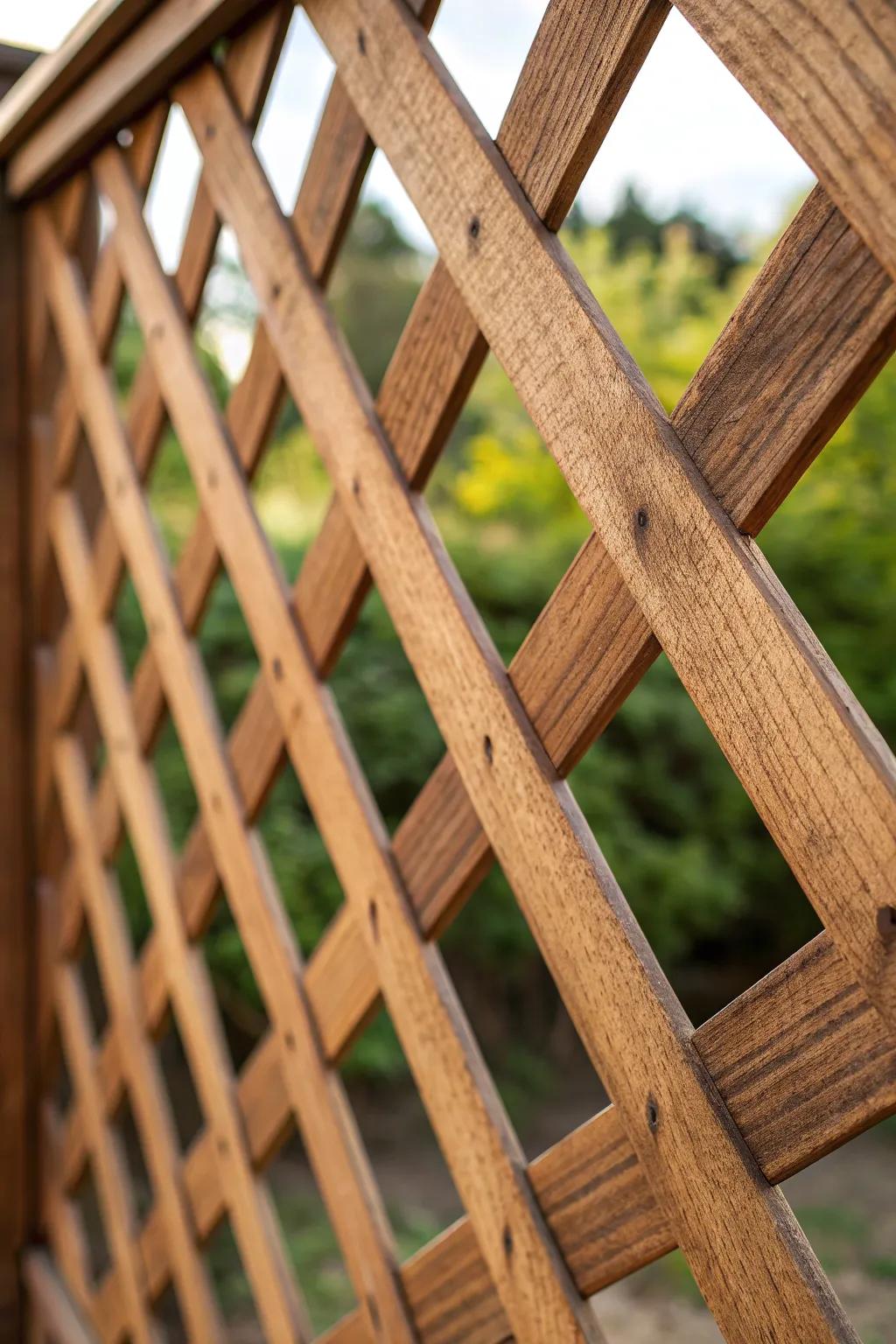 Discover the elegance of handcrafted wooden lattice patterns—where craftsmanship meets classic design.
