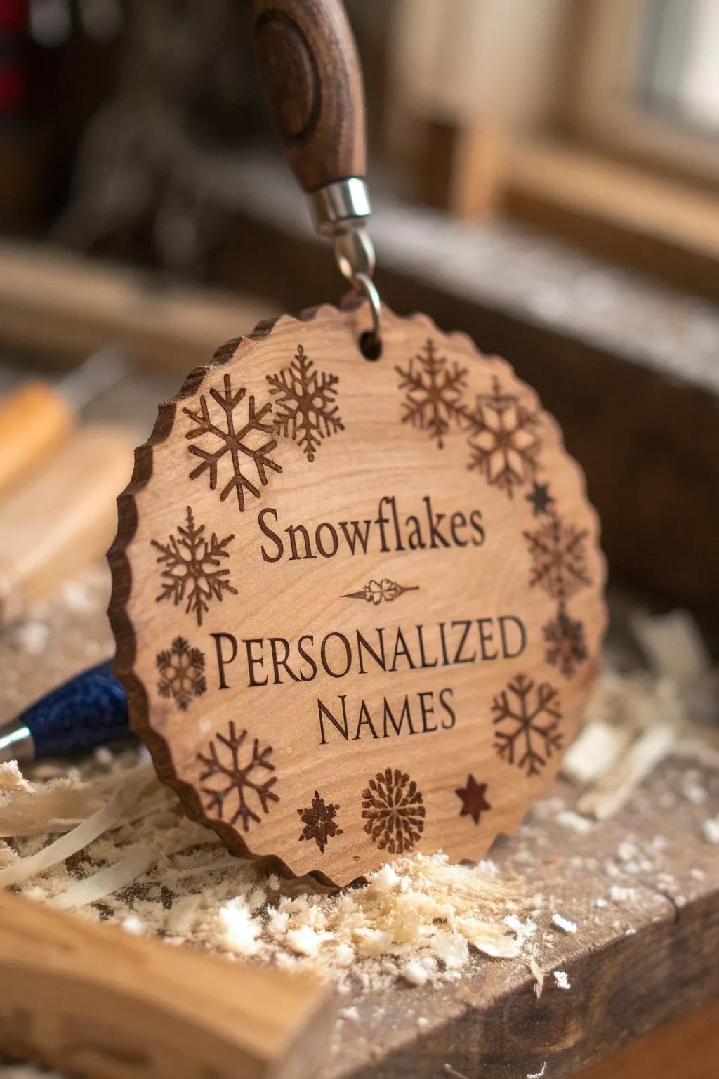 Craft your holiday spirit with personalized wooden ornaments that tell a story.