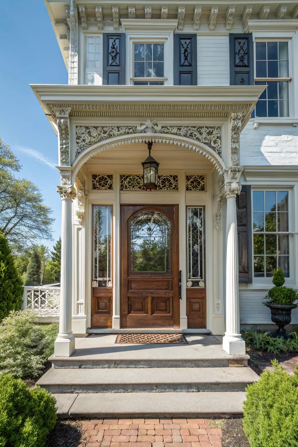 Sidelights bring in natural light and add charm to your colonial entrance.
