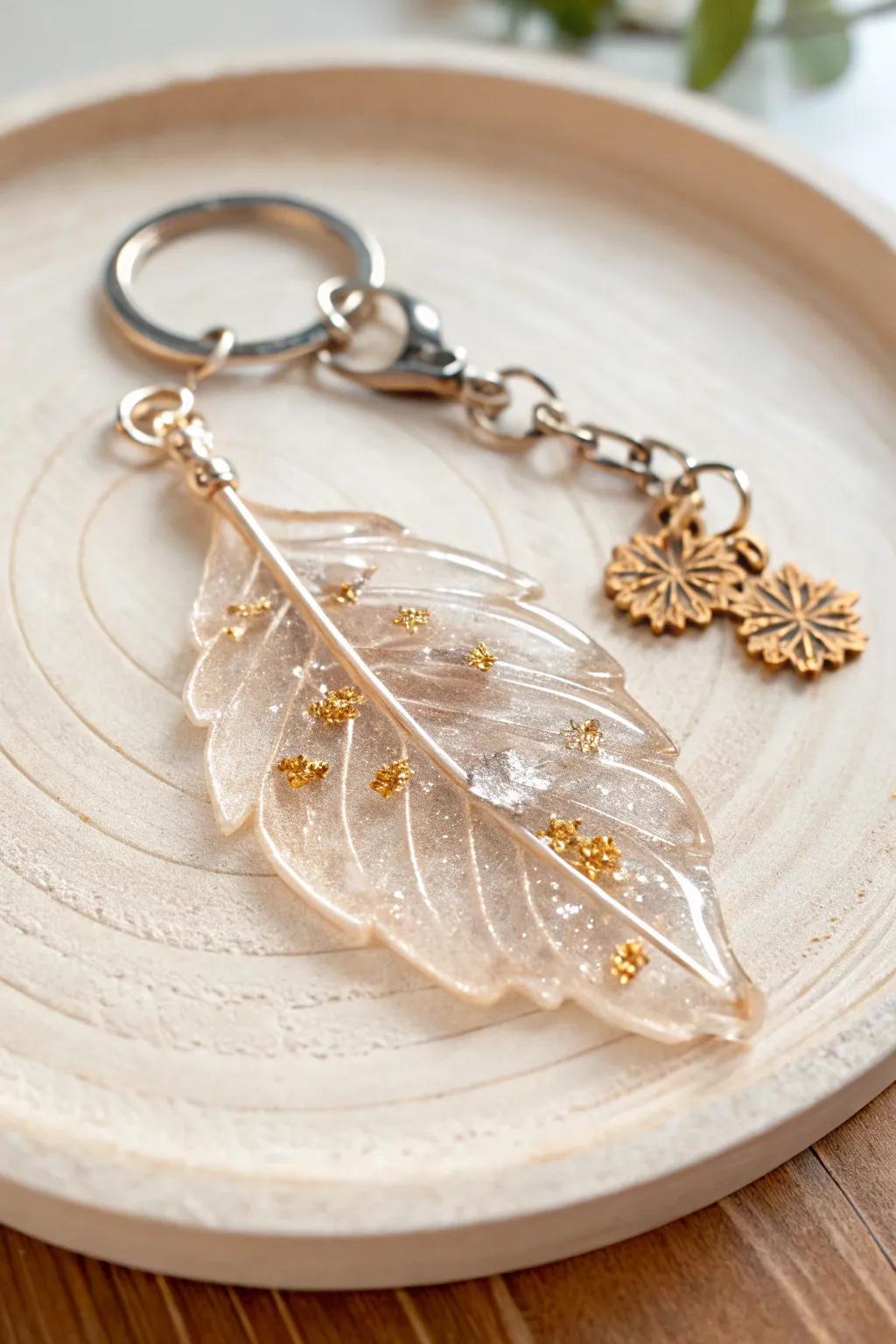 Craft your own piece of art with these stunning custom resin keychains. Perfect for adding a personal touch to your keys!