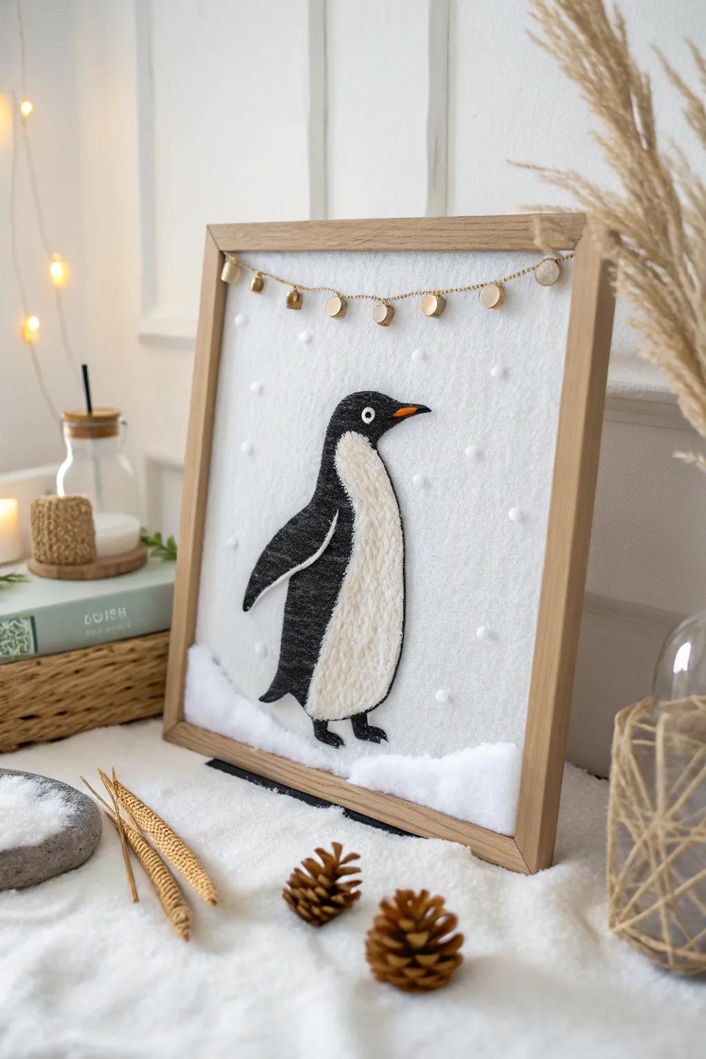 Embrace the serenity of the Arctic with this charming, handcrafted penguin—perfect for a December bulletin board that celebrates nature's beauty.