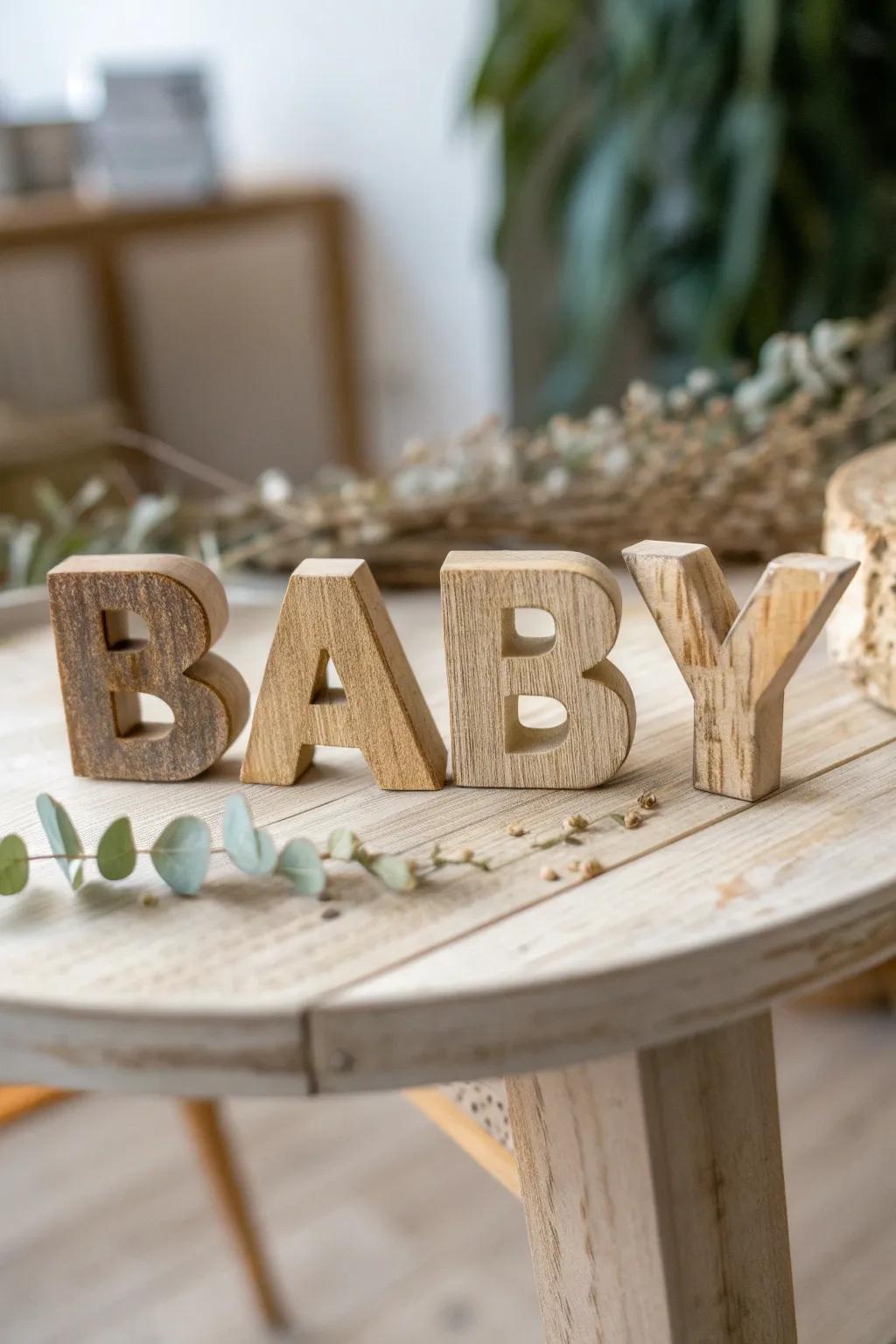 Charming DIY Letter Blocks: The Perfect Touch for a Baby Shower Delight!