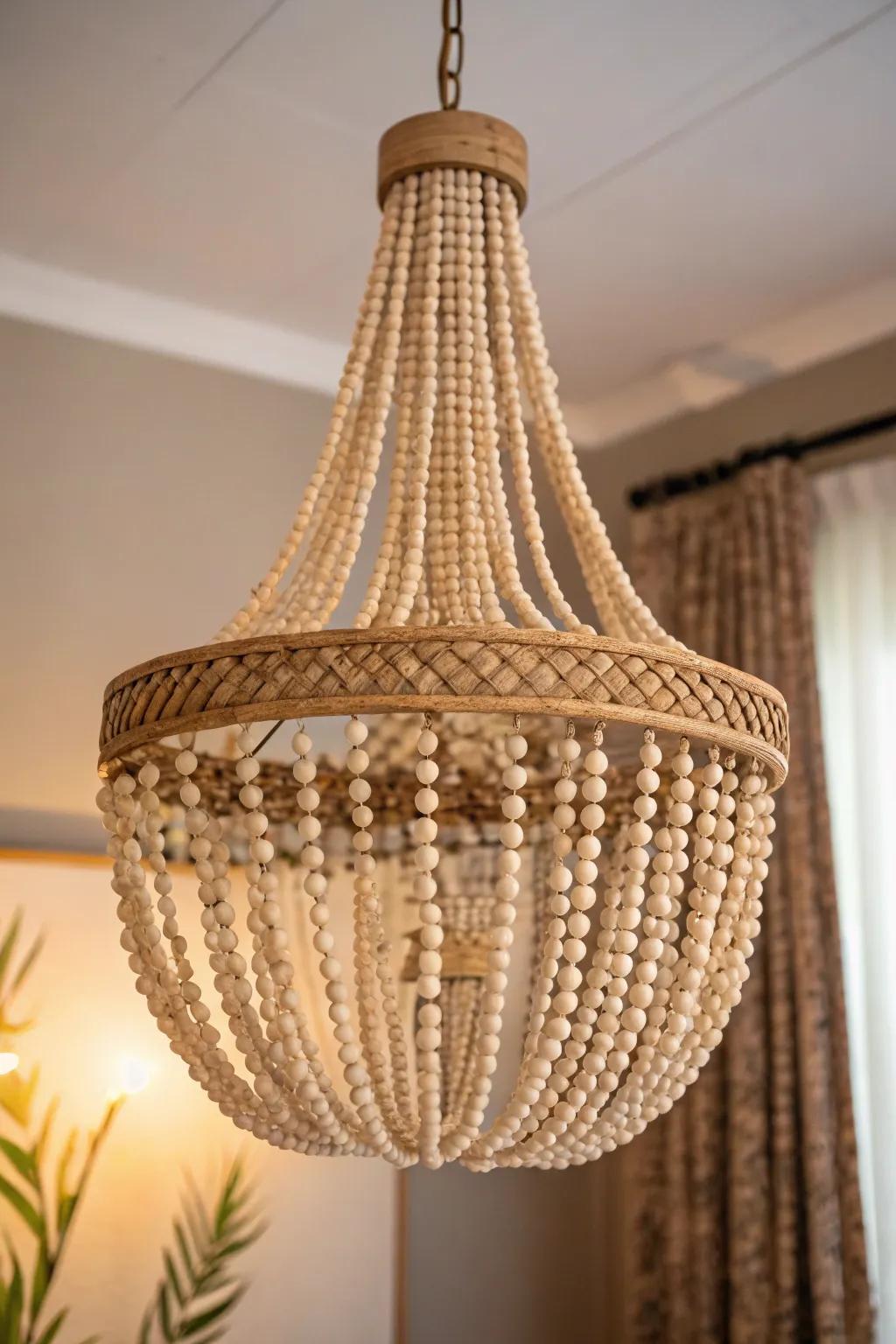 Illuminate your space with this enchanting Boho Beaded Beauty, where simplicity meets elegance.
