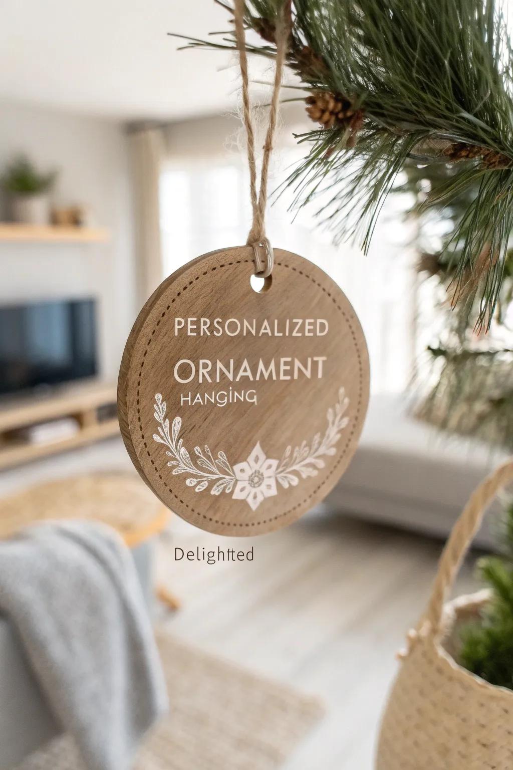 Capture the essence of your cherished memories with a handcrafted ornament that speaks from the heart.