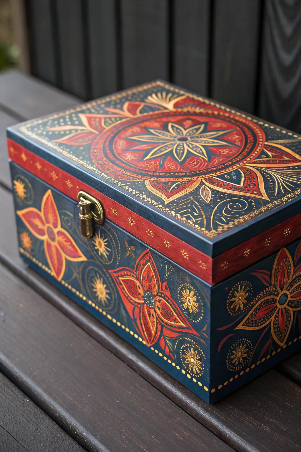 Transform a simple cigar box into a masterpiece of color and craftsmanship.