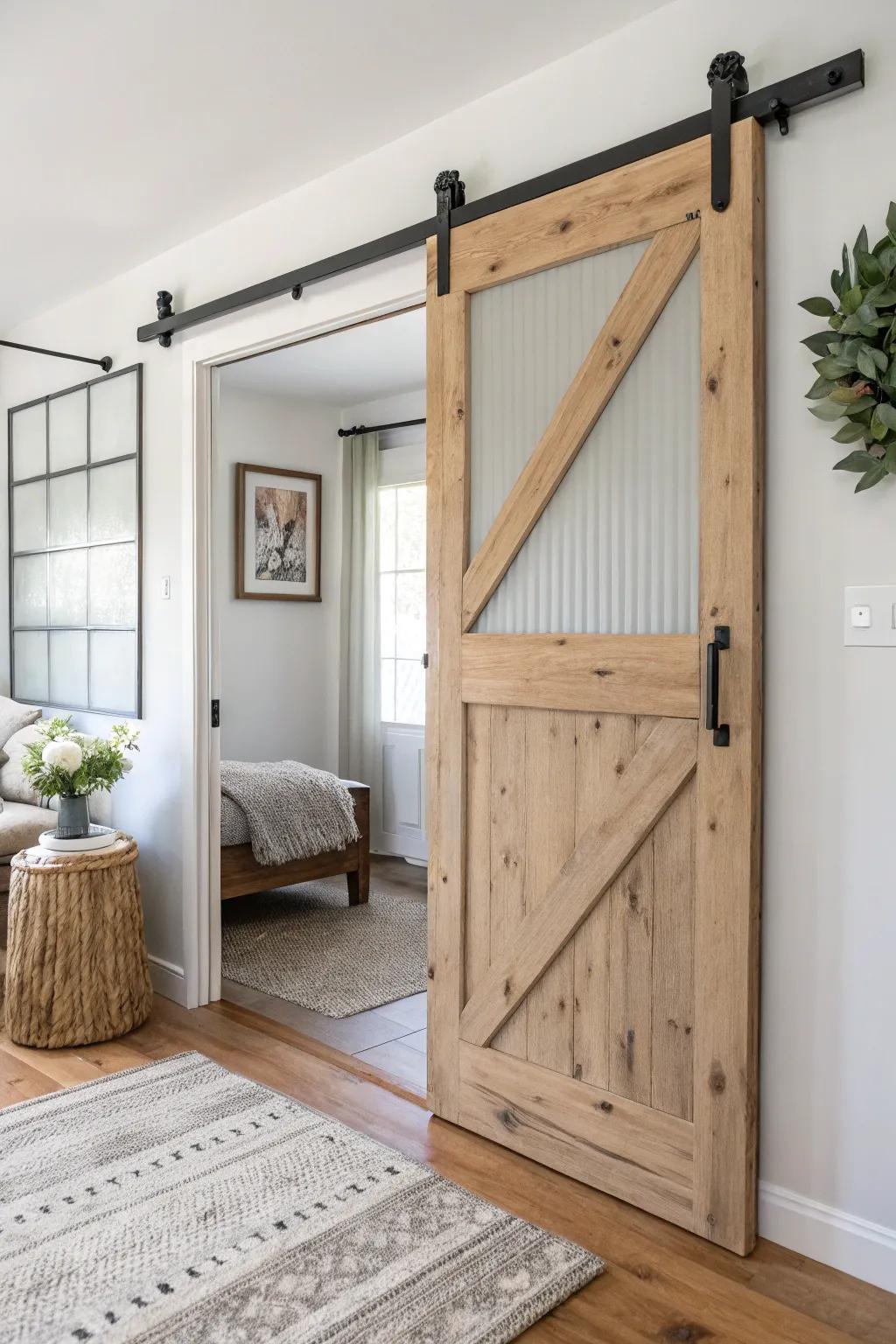 Transform your space with a DIY barn door—rustic charm meets minimalist elegance.