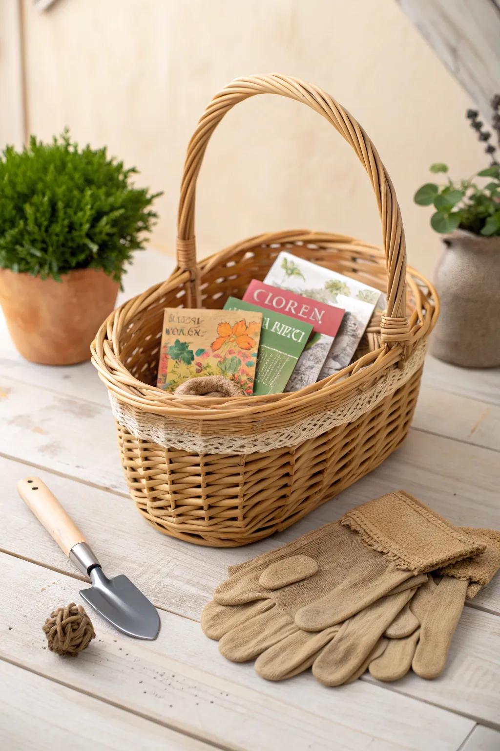 Cultivate joy with a Gardener's Delight gift basket, perfect for the green thumb in your life.