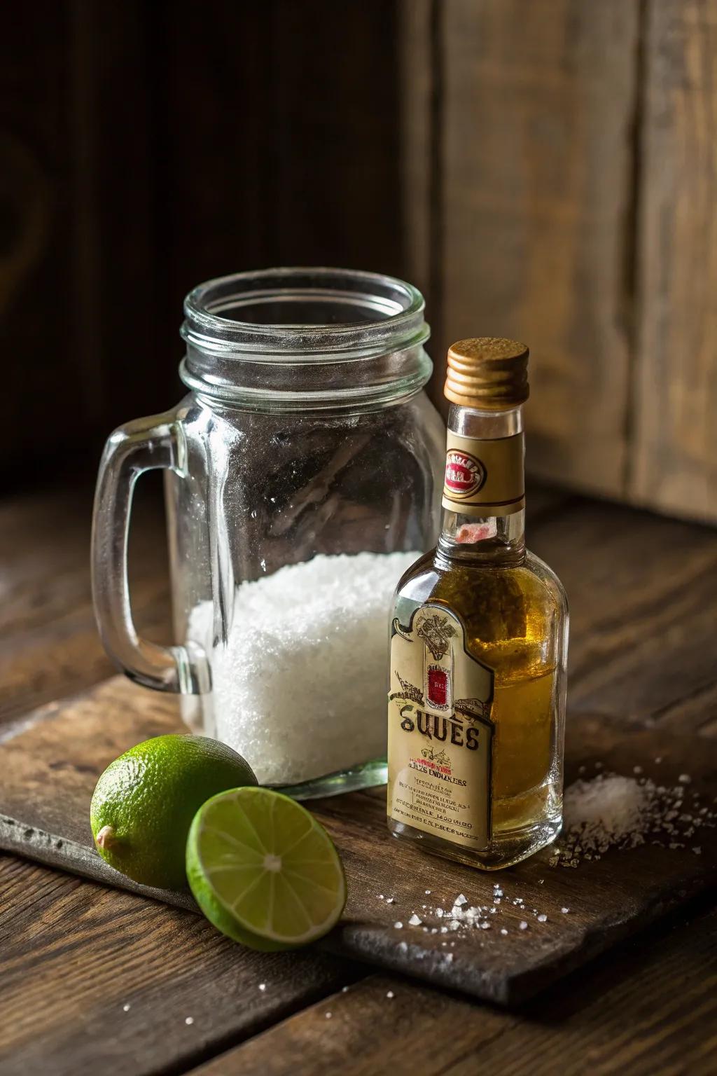 Craft the perfect gift with a touch of rustic charm: your own mini margarita kit in a mason jar!