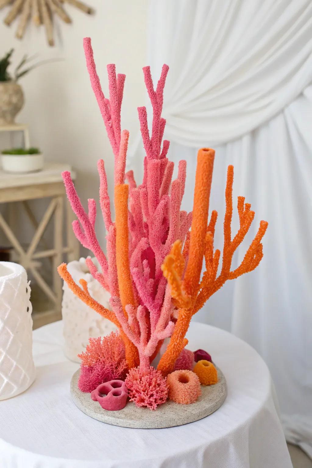 Dive into creativity with this stunning DIY coral reef, a perfect blend of minimalist charm and bohemian flair!