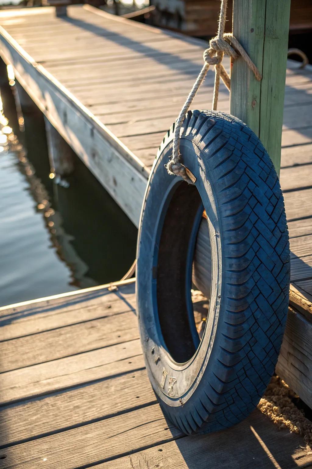 Transform old tires into stylish, eco-friendly dock bumpers.