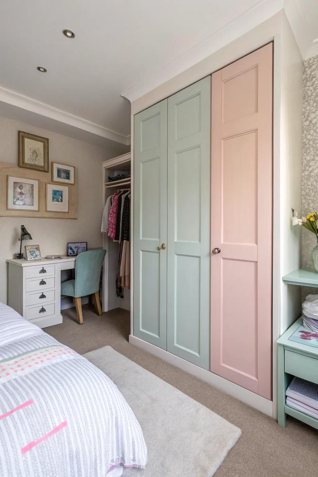 Bi-fold doors offer space-saving functionality with a touch of style.