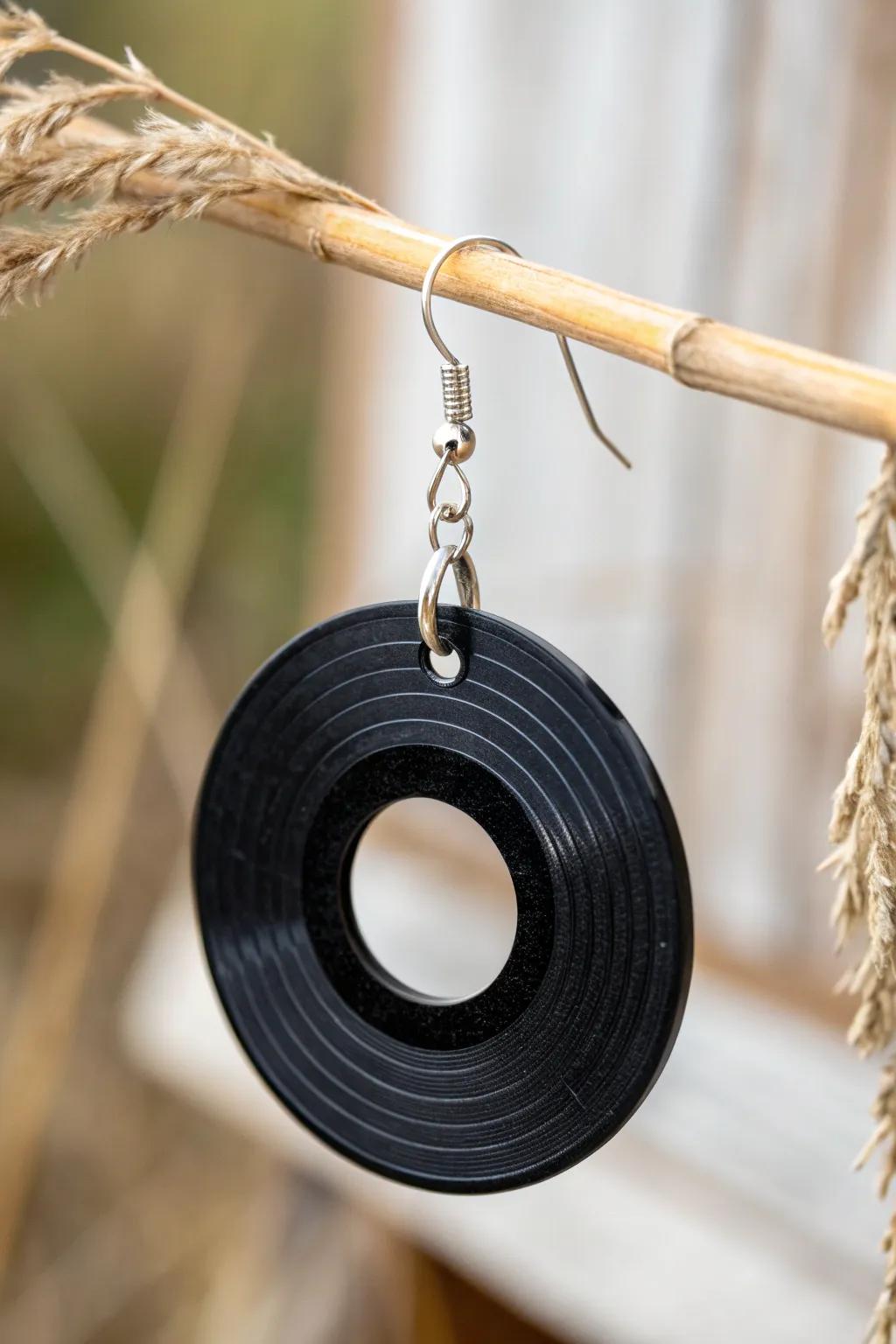 Embrace the music with these Vintage Vinyl Vibes earrings - where retro charm meets modern minimalism.