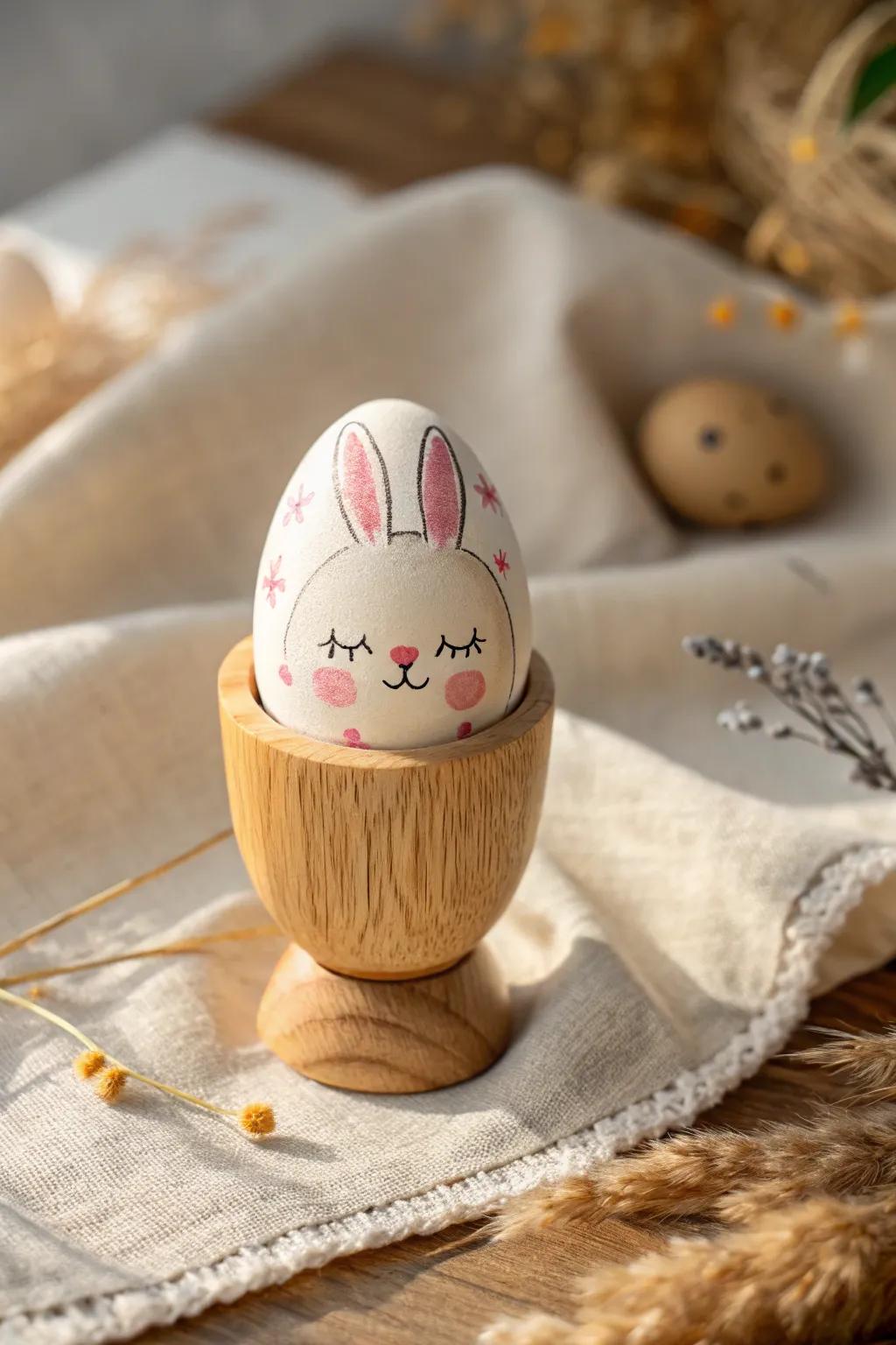 Hop into creativity with these charming bunny-themed egg designs!