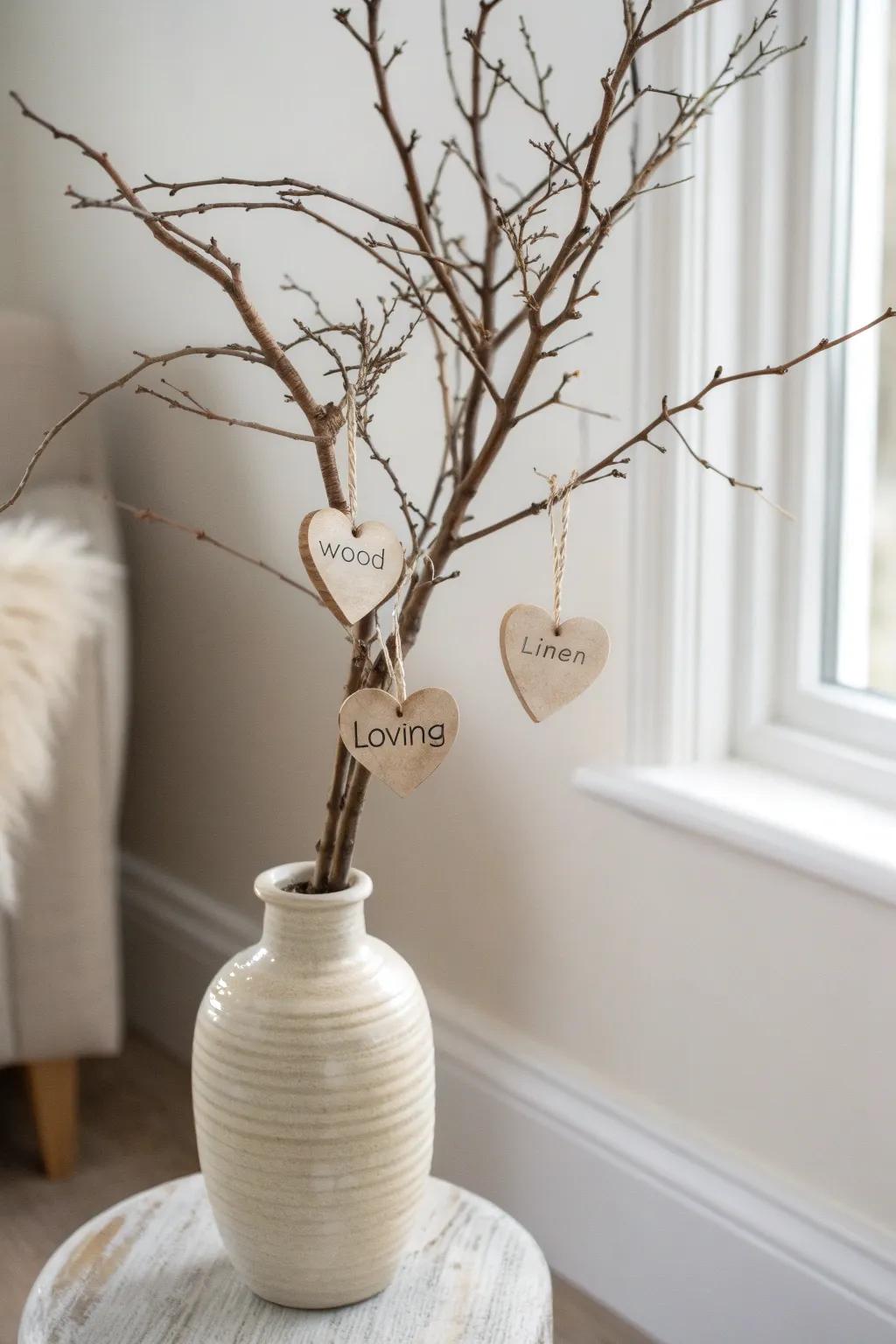 Celebrate family love with a DIY Love Tree, where simple branches blossom with heartfelt connections.