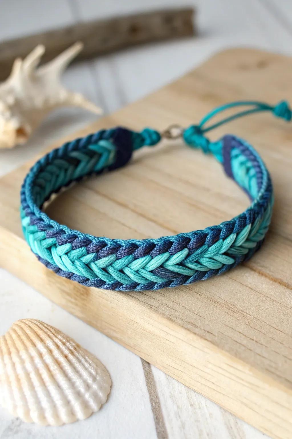 Dive into the deep blues with this stunning fishtail bracelet, perfect for those who love the sea's allure.