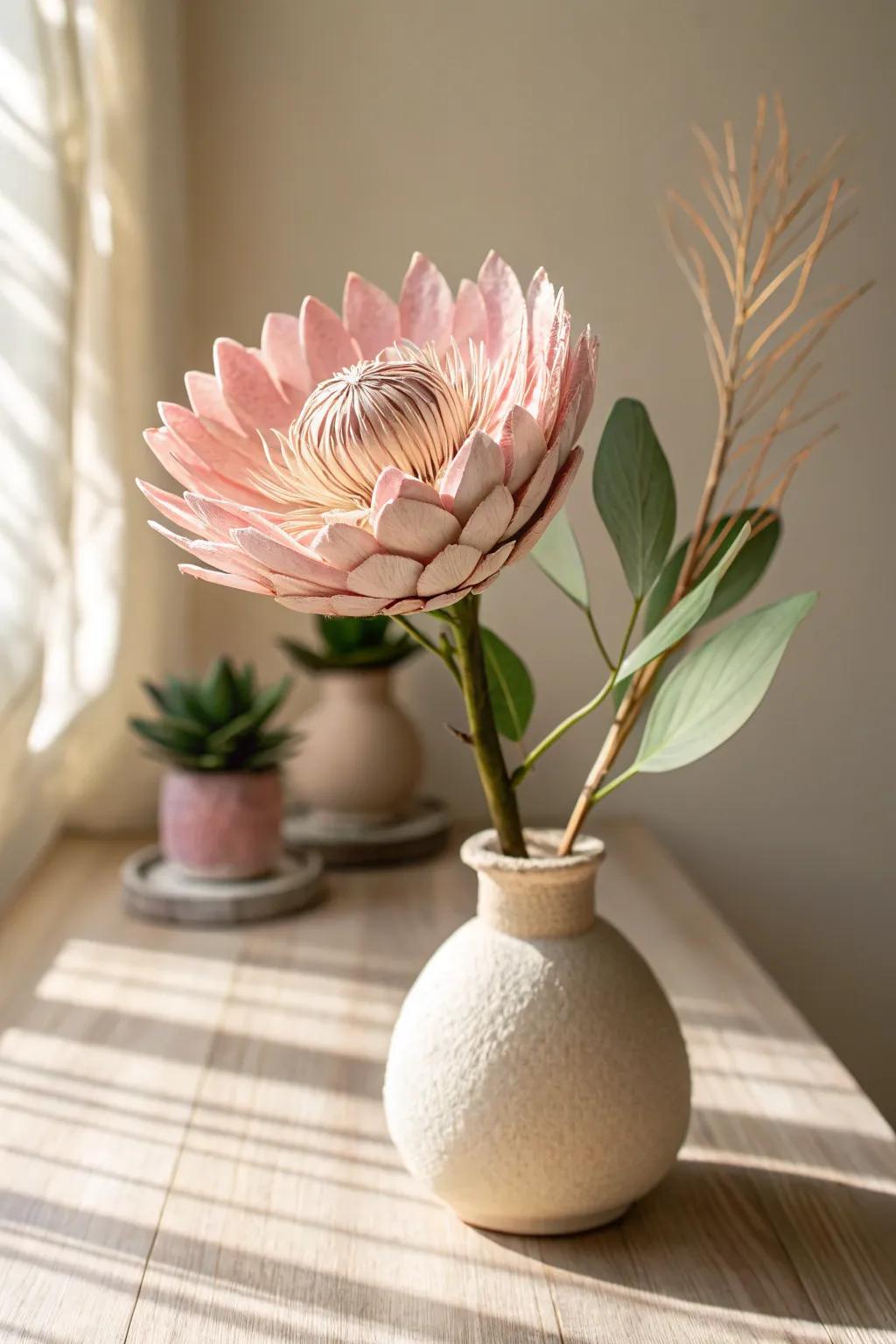 Everlasting beauty: A single 3D paper flower that blooms forever.