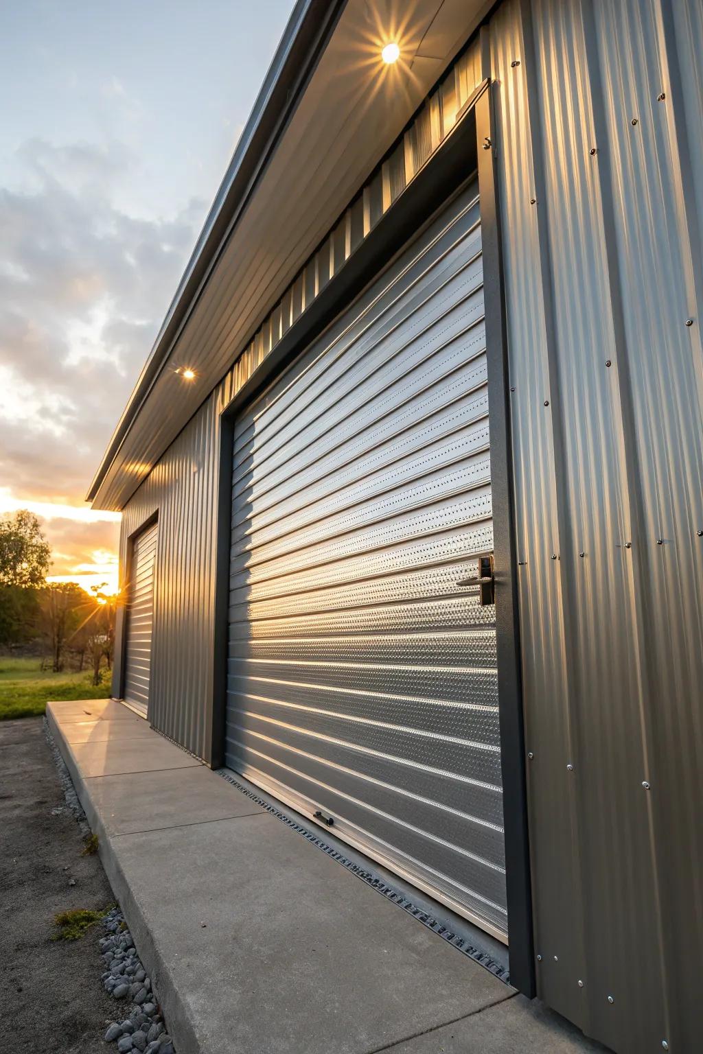 Transform your garage with sleek metal siding for a modern, industrial look that stands out.