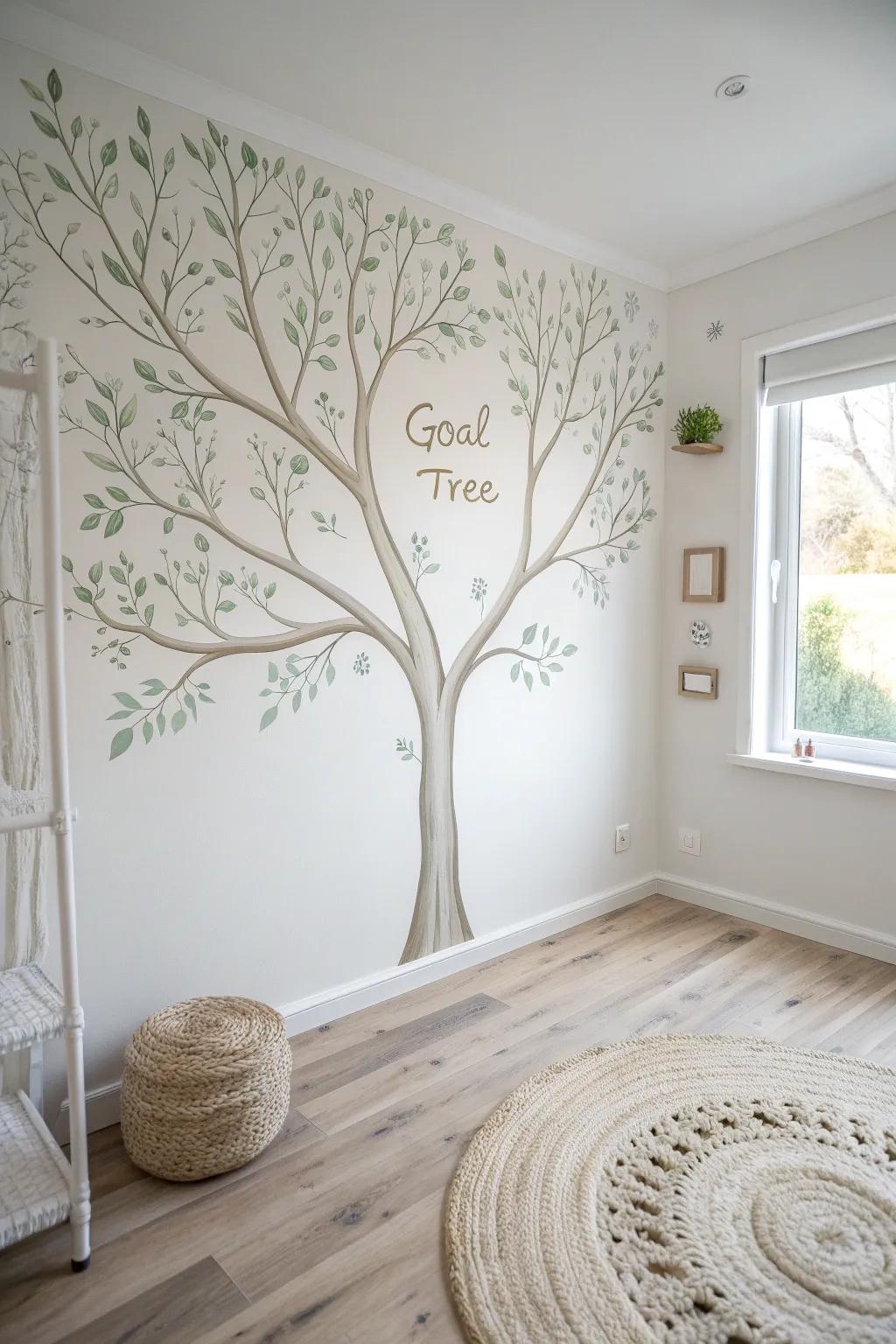 Transform your space with a Goal Tree Mural—where art meets aspiration.
