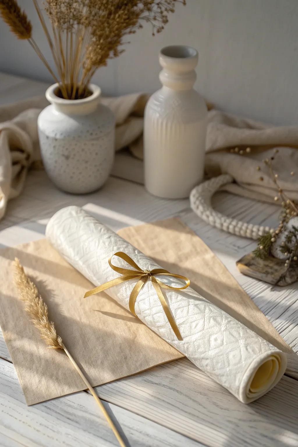 Celebrate achievements in style with a charming miniature diploma, a perfect blend of simplicity and elegance.