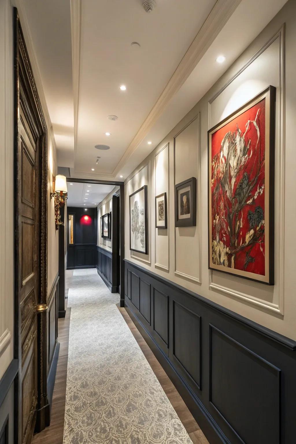 Color contrast adds drama and depth to any space.