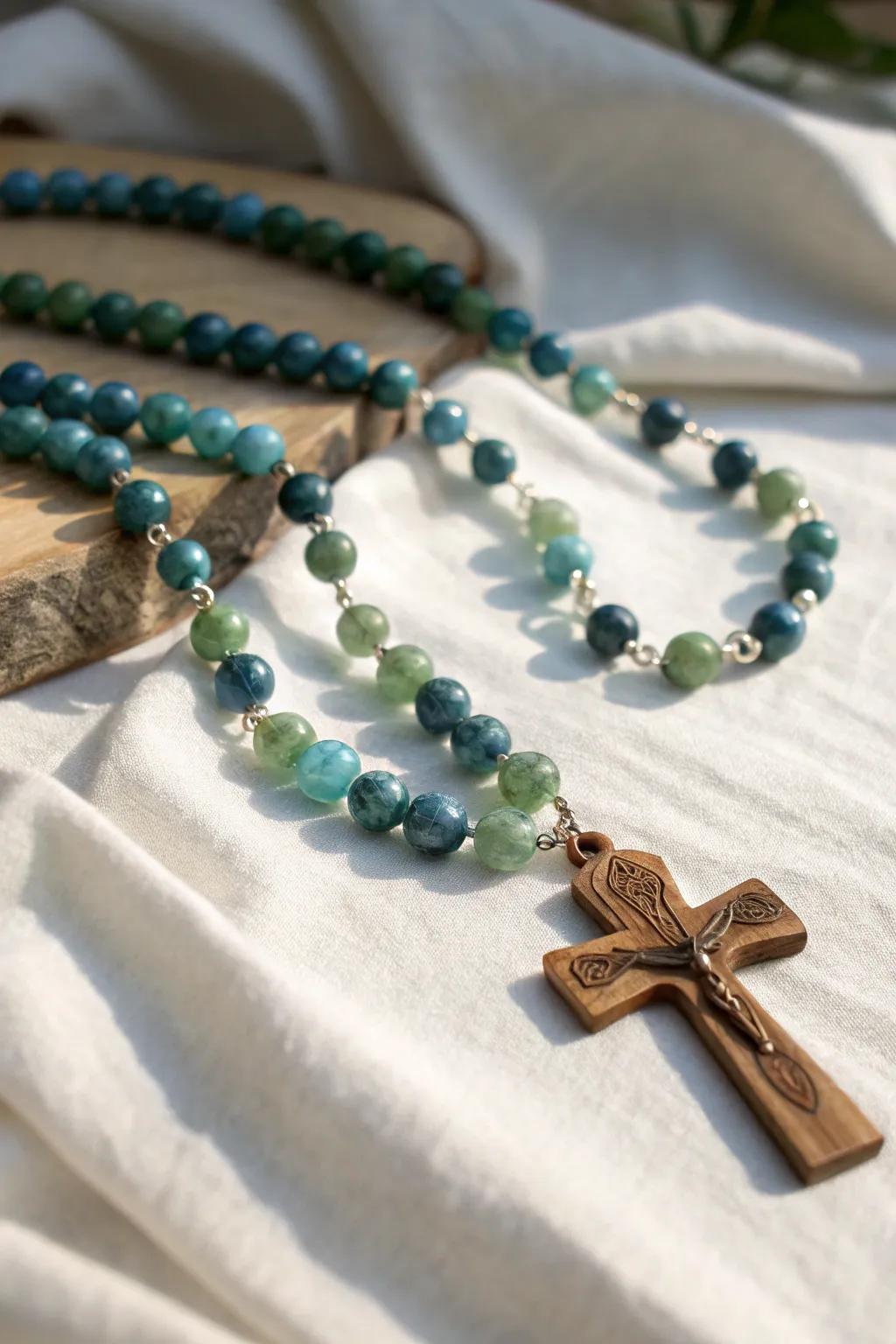 Craft your own meaningful rosary with colors that speak to your heart.